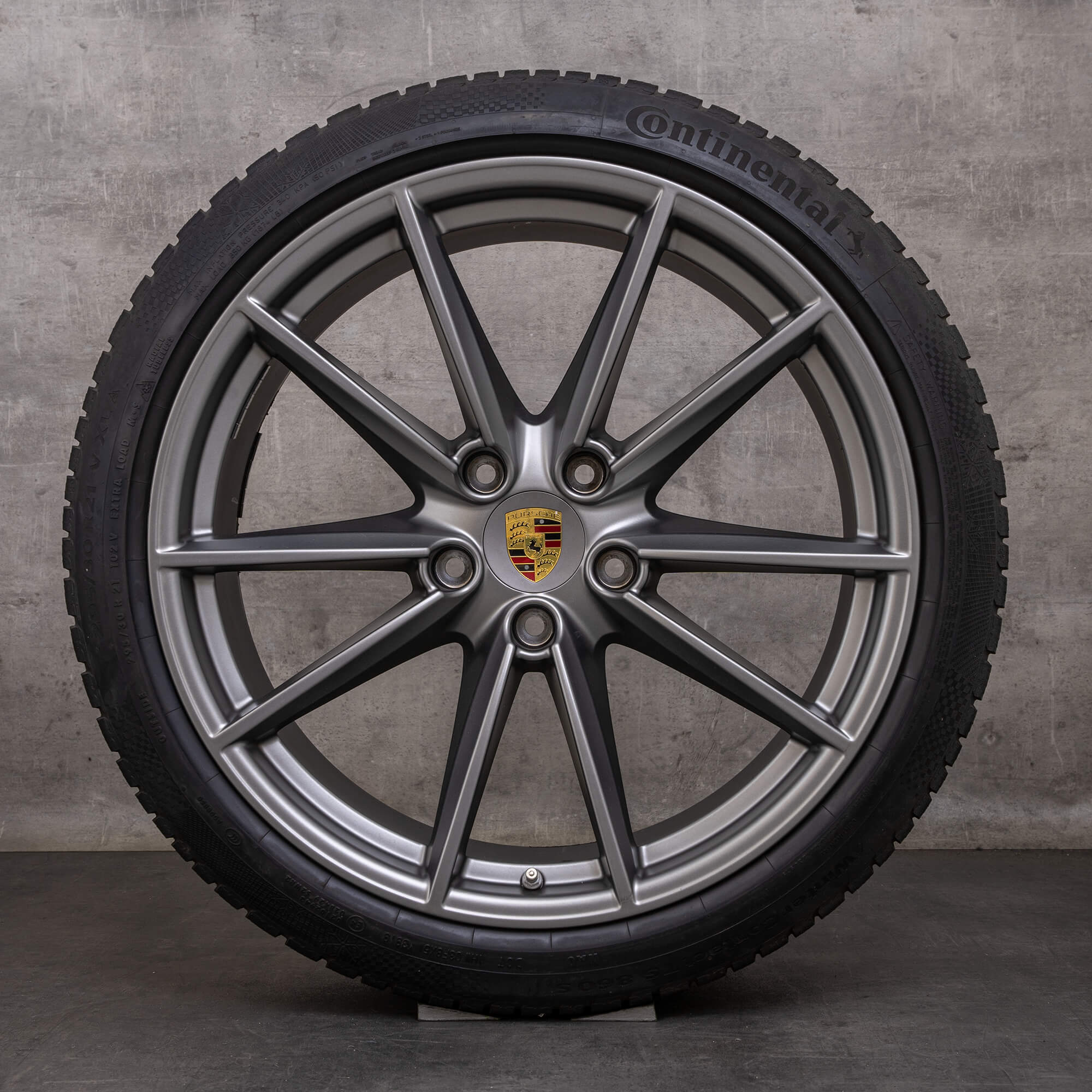 Original Porsche 911 vinterhjul 20 21 tum 992 I fälgar / fälg 992601025C 992601025D Carrera S hjul platina silver matt