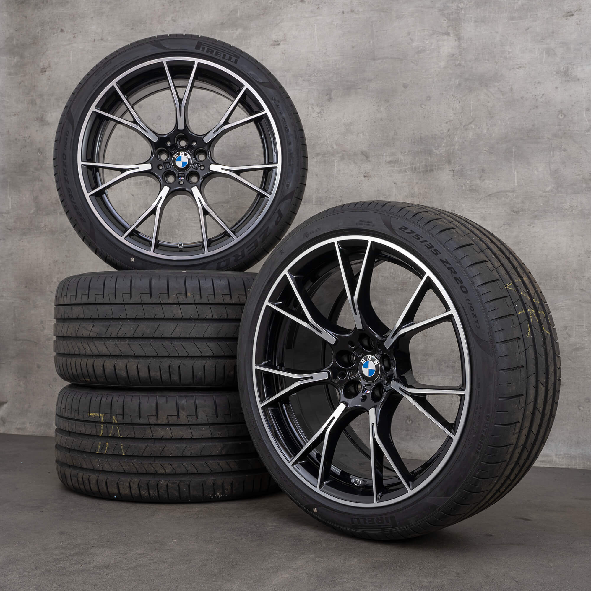 BMW 20 palcové ráfky M5 F90 M8 F91 F92 hliníkové M789 letní pneumatiky kola