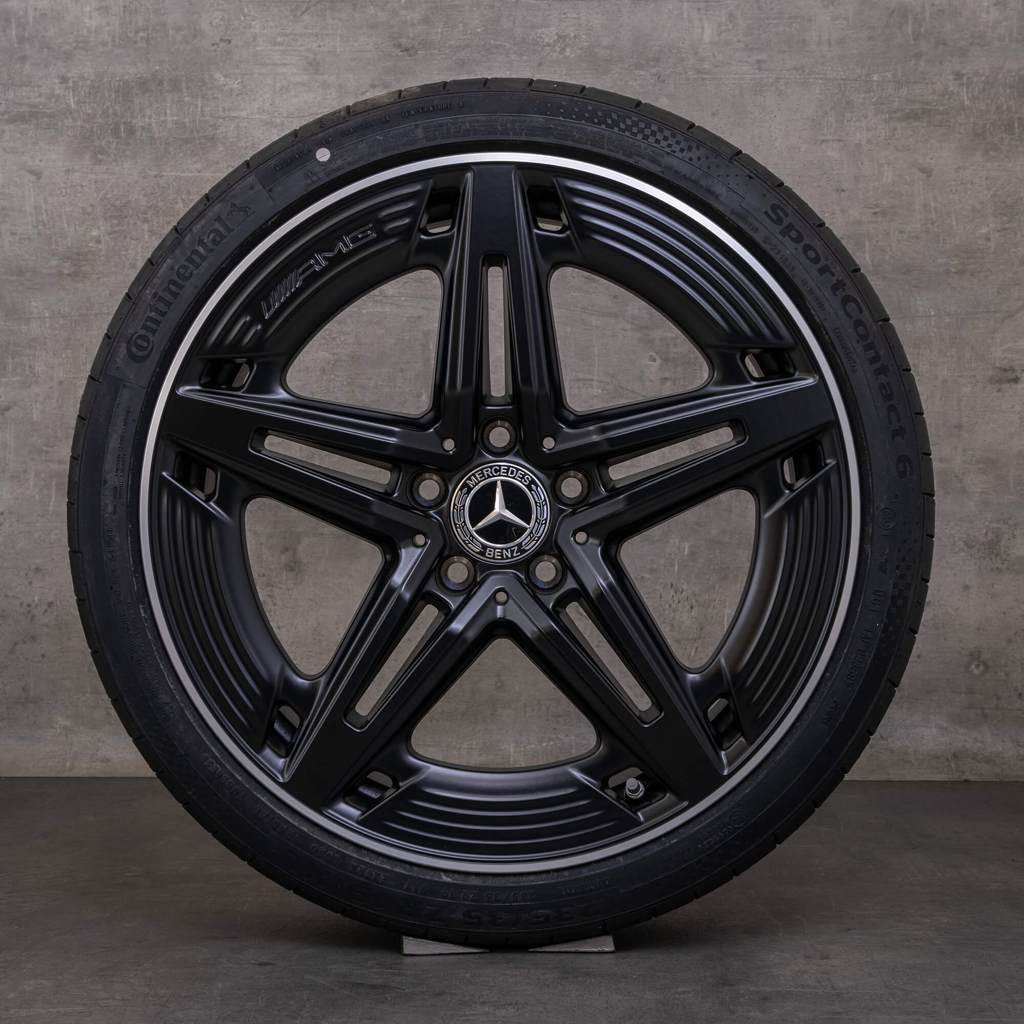 Alkuperäiset Mercedes Benz A-sarjan A35 AMG-vanteet 19 tuuman W177 V177 kesäpyörät A1774014400 musta matta kiillotettu