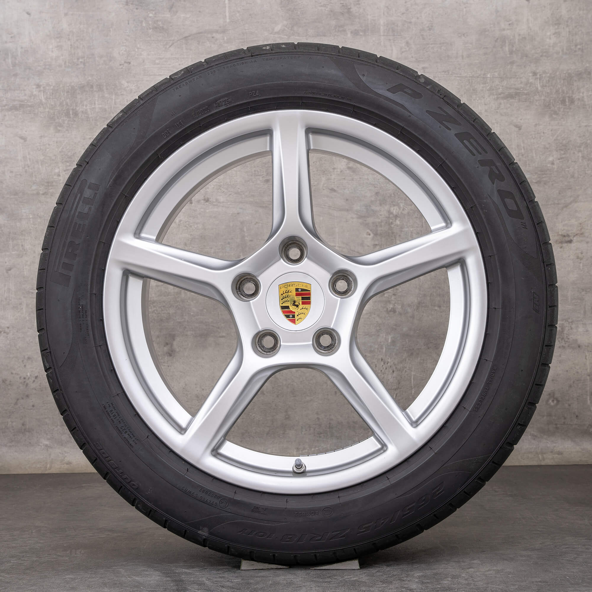 Original Porsche Boxster Cayman 718 Felgen 18 Zoll I 982 Sommerräder 982601025M 982601025N silber