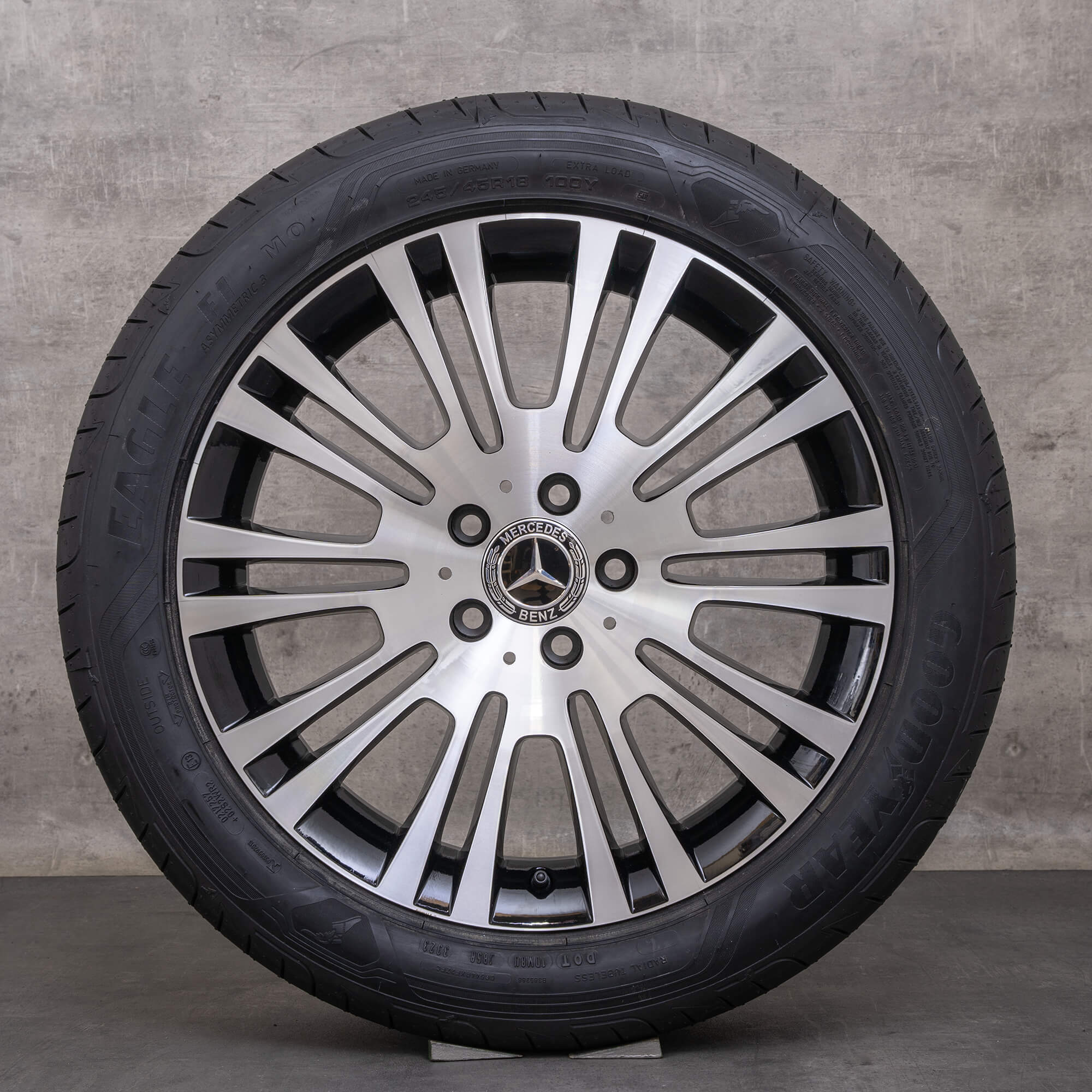 Original Mercedes Benz V-Klasse Felgen 18 Zoll 639 Vito Viano Sommerräder A6394012602 schwarz glanzgedreht NEU
