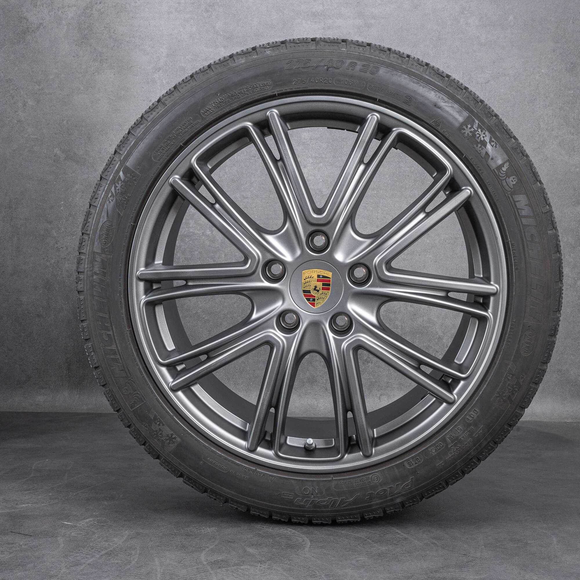 Original Porsche 971 Panamera S fælge 20 tommer vinterhjul vinterdæk 0B5