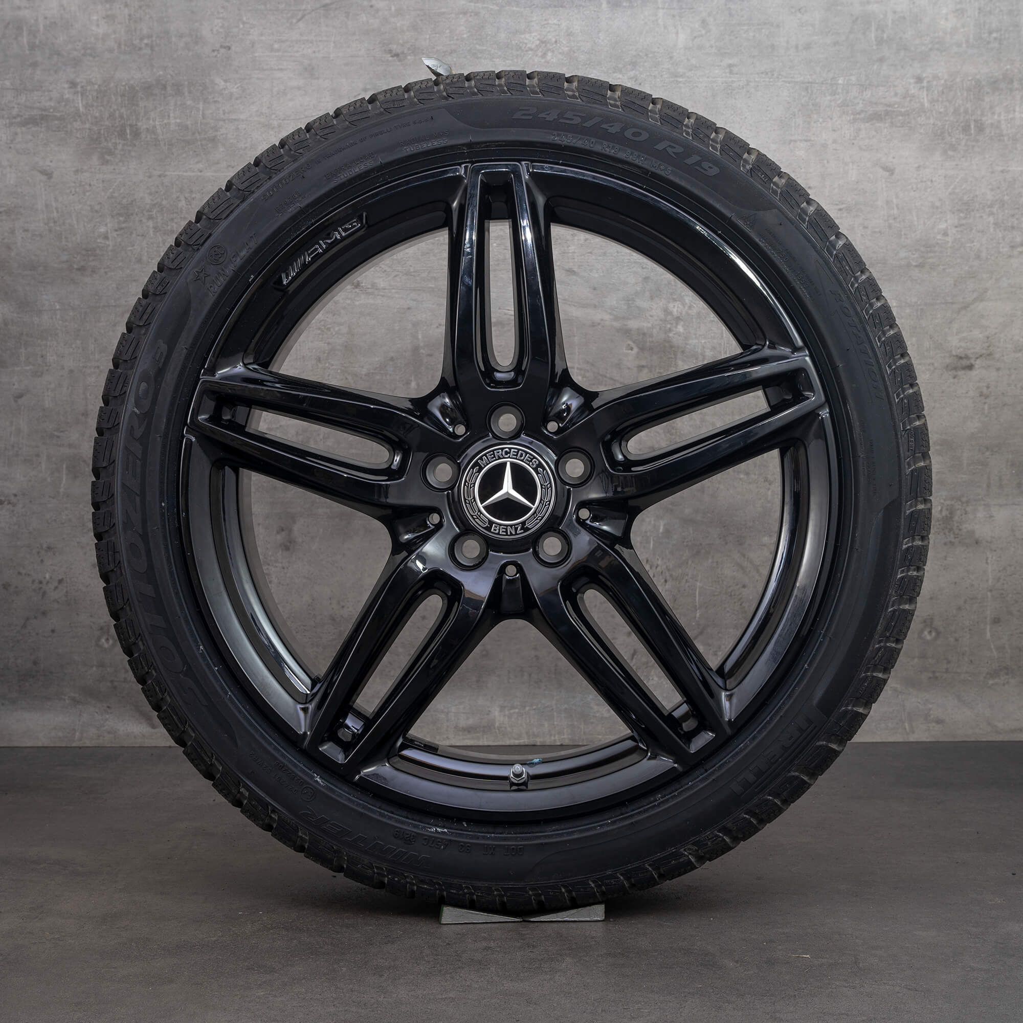 Oryginalał Mercedes Benz Klasa E E43 E53 AMG koła zimowe 19 cali W213 S213 C238 A238 Felgi A2134013800 A2134012000 czarny błyszczący