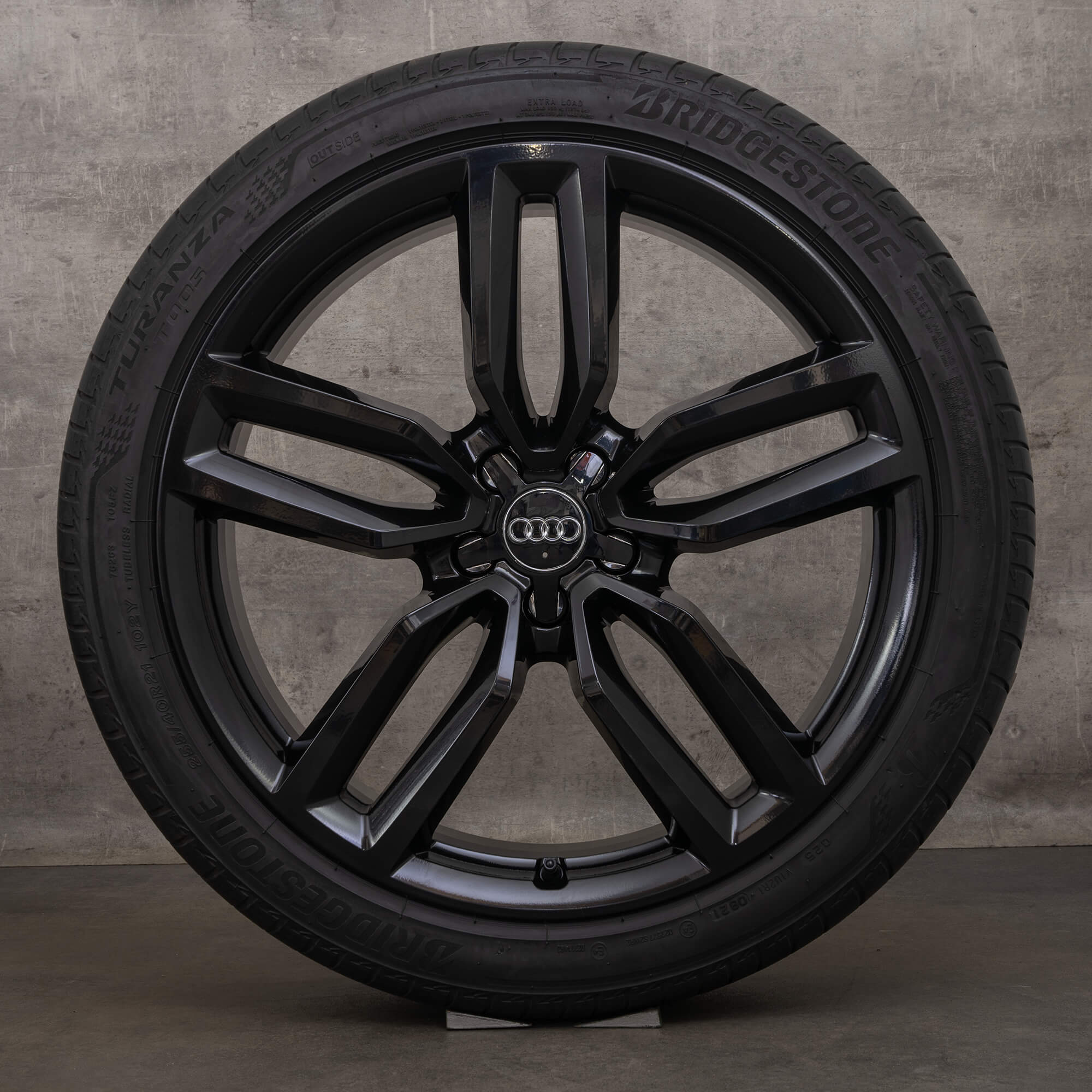 Original Audi Q5 SQ5 21 inch 8R jante anvelope de vară 8R0601025AM negru S-Line