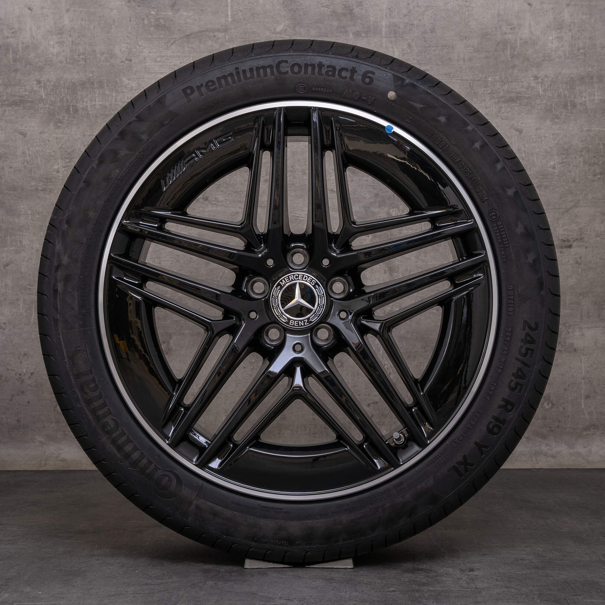 Llantas originales Mercedes Benz Clase V AMG 19 pulgadas W447 Vito Viano neumáticos de verano A4474018000 negro pulido