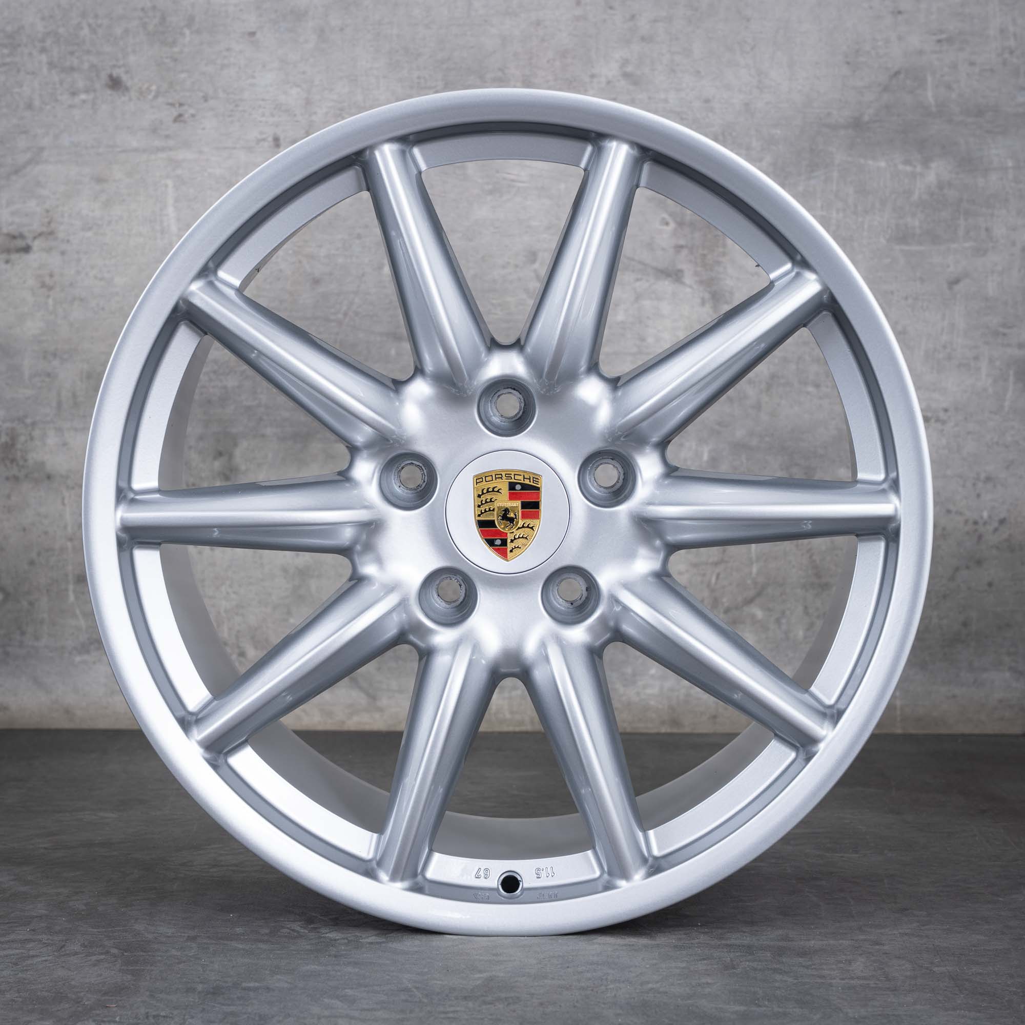 Original Porsche 997 Carrera Felge 19 Zoll C2 C4 99736216255 silber glanz