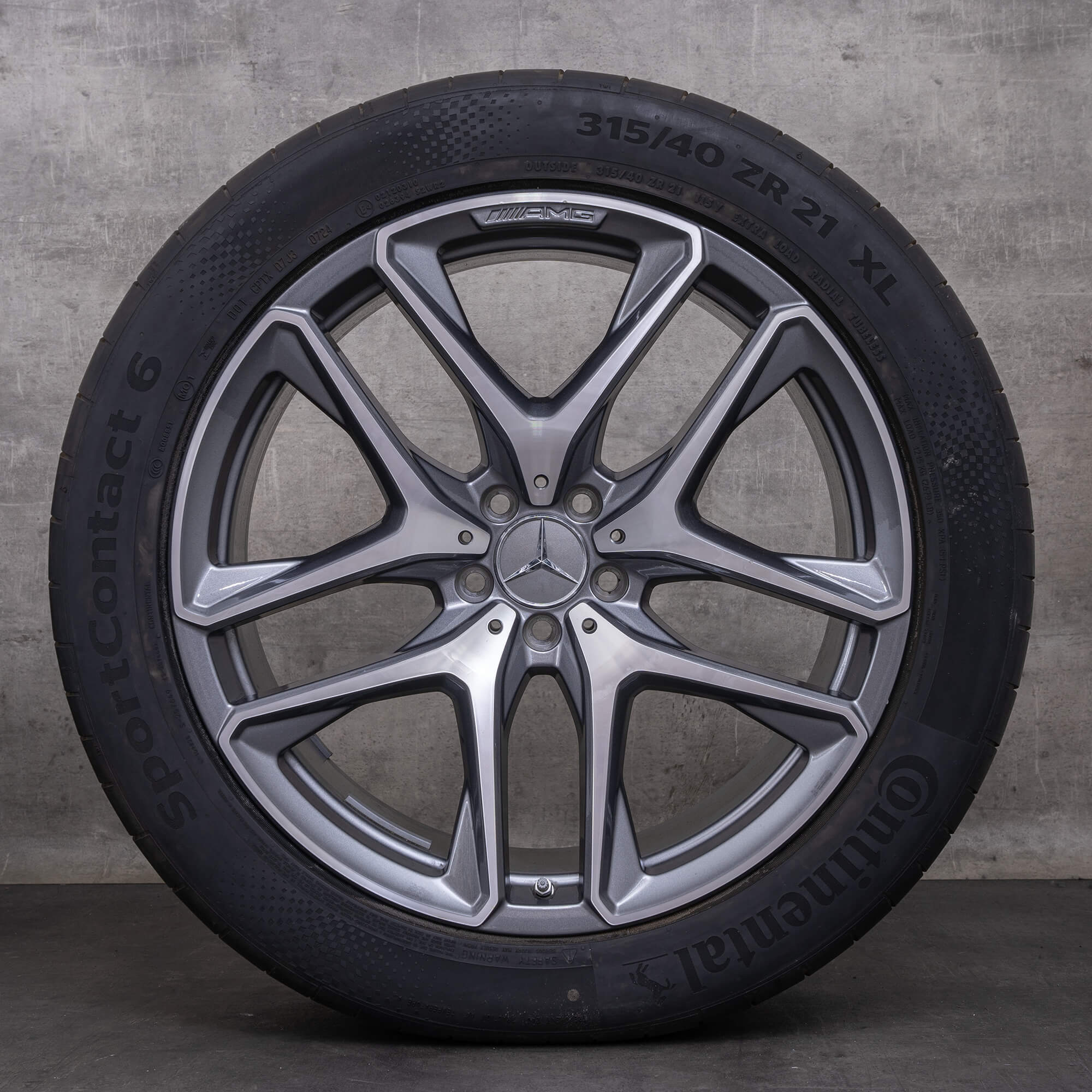 Orijinal Mercedes Benz GLE 53 AMG 4Matic+ jantlar 21 inç X167 C167 Hibrit yaz jant lastikleri A1674014200 A1674014300 himalaya gri parlak tornalı YENİ