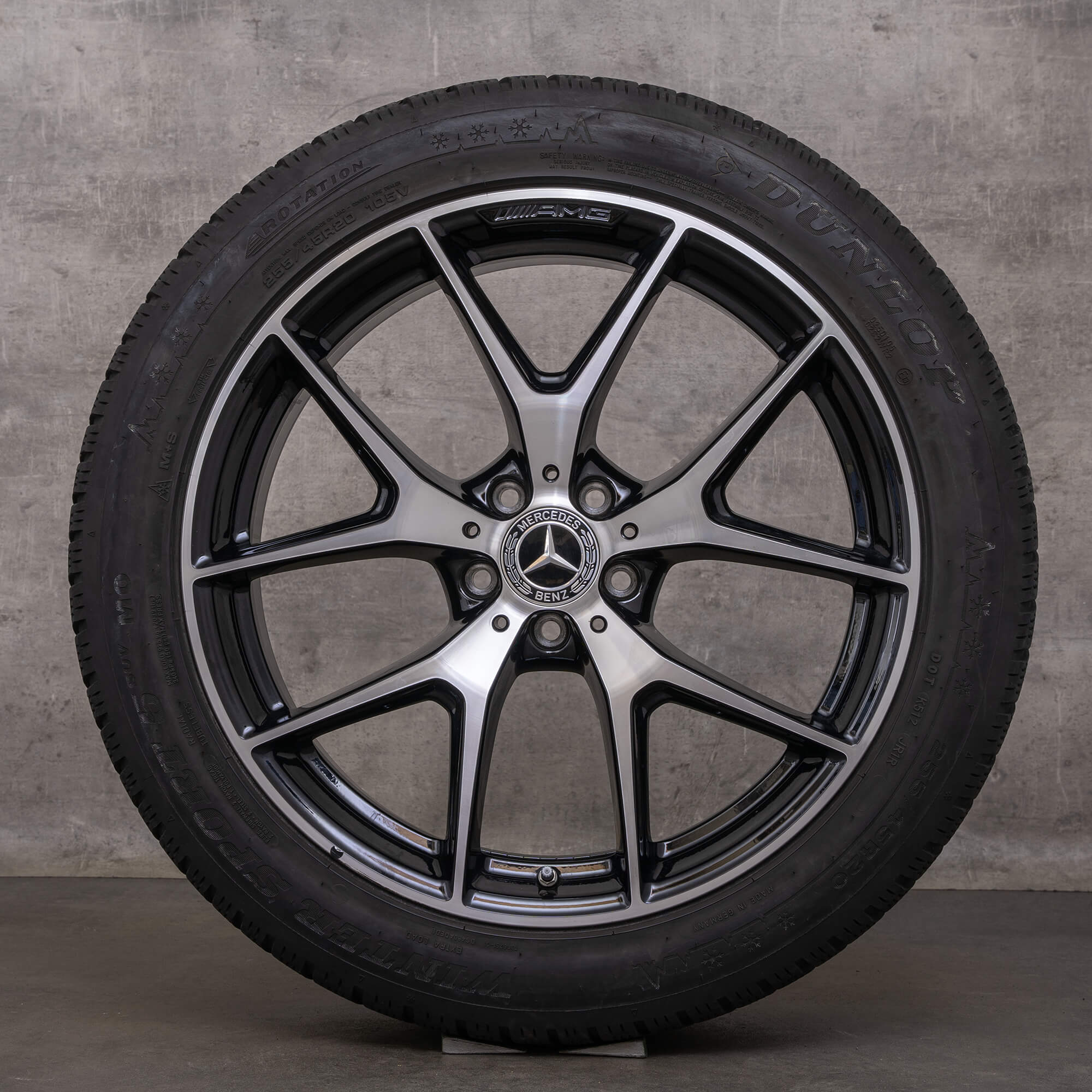 Orijinal Mercedes Benz GLC & 43 AMG kış jantları 20 inç X253 C253 jantlar A2534015500 A2534015600 siyah parlak tornalanmış