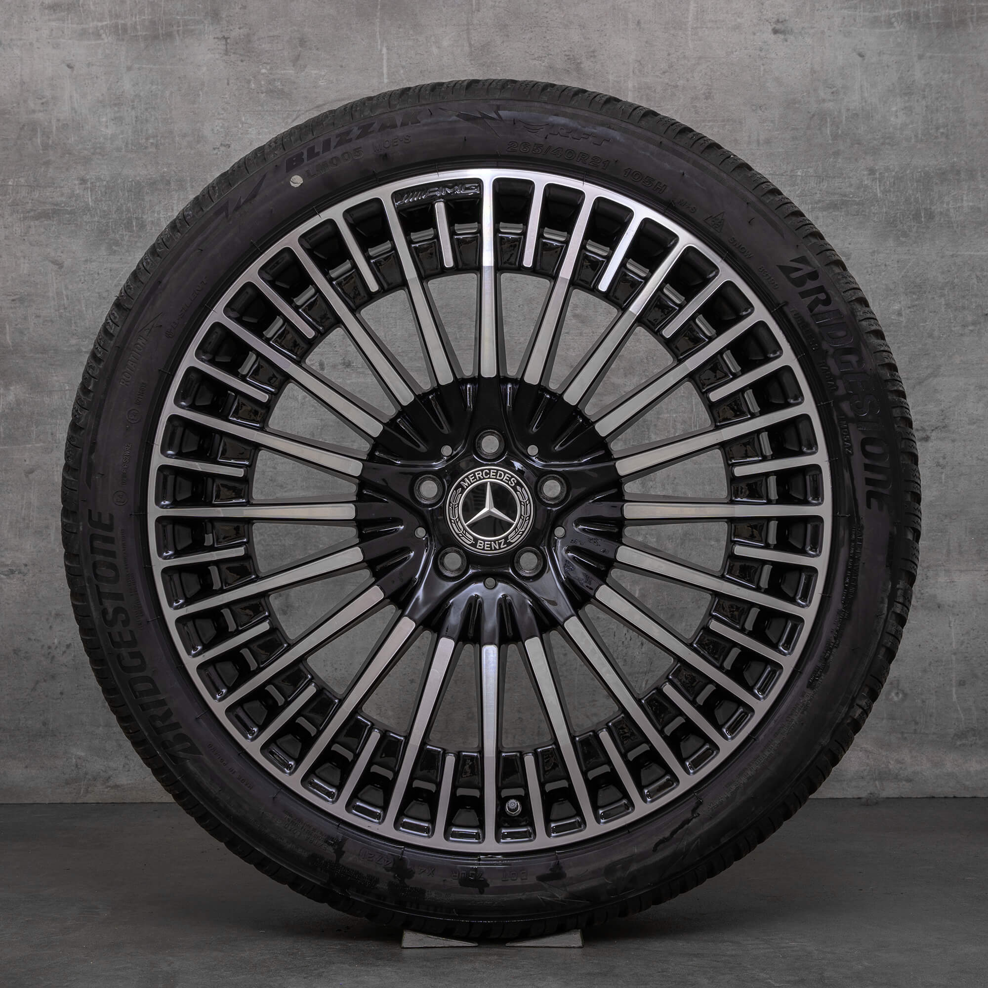 Llantas originales Mercedes EQS AMG de 21 pulgadas V297 llantas verano A2974011500 negro brillante torneado