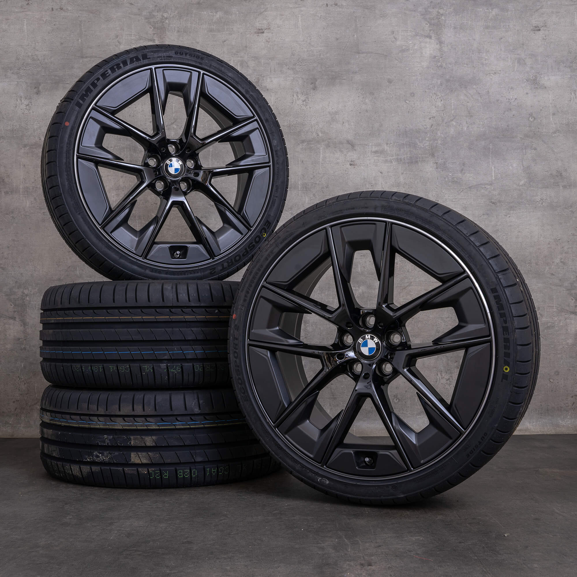 Original BMW 5er Felgen 20 Zoll G30 G31 Sommerräder Styling 1001 M Sport Edition 6895212 6895213 schwarz glanzgedreht