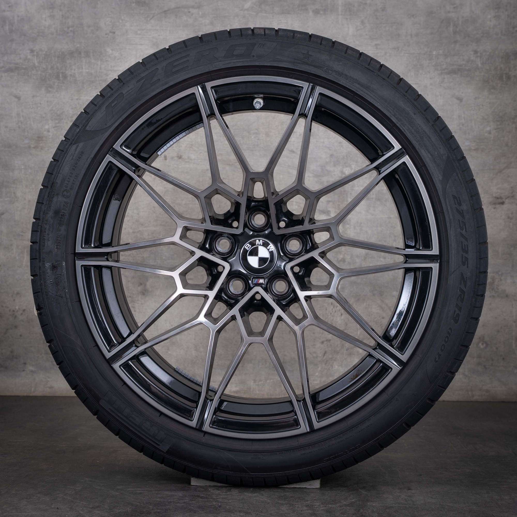 Oryginalne felgi BMW M2 M3 M4 19 20 cali G87 G80 G81 G82 G83 koła letnie stylizacja 826 M 8093838 8093839 czarne Polerowane