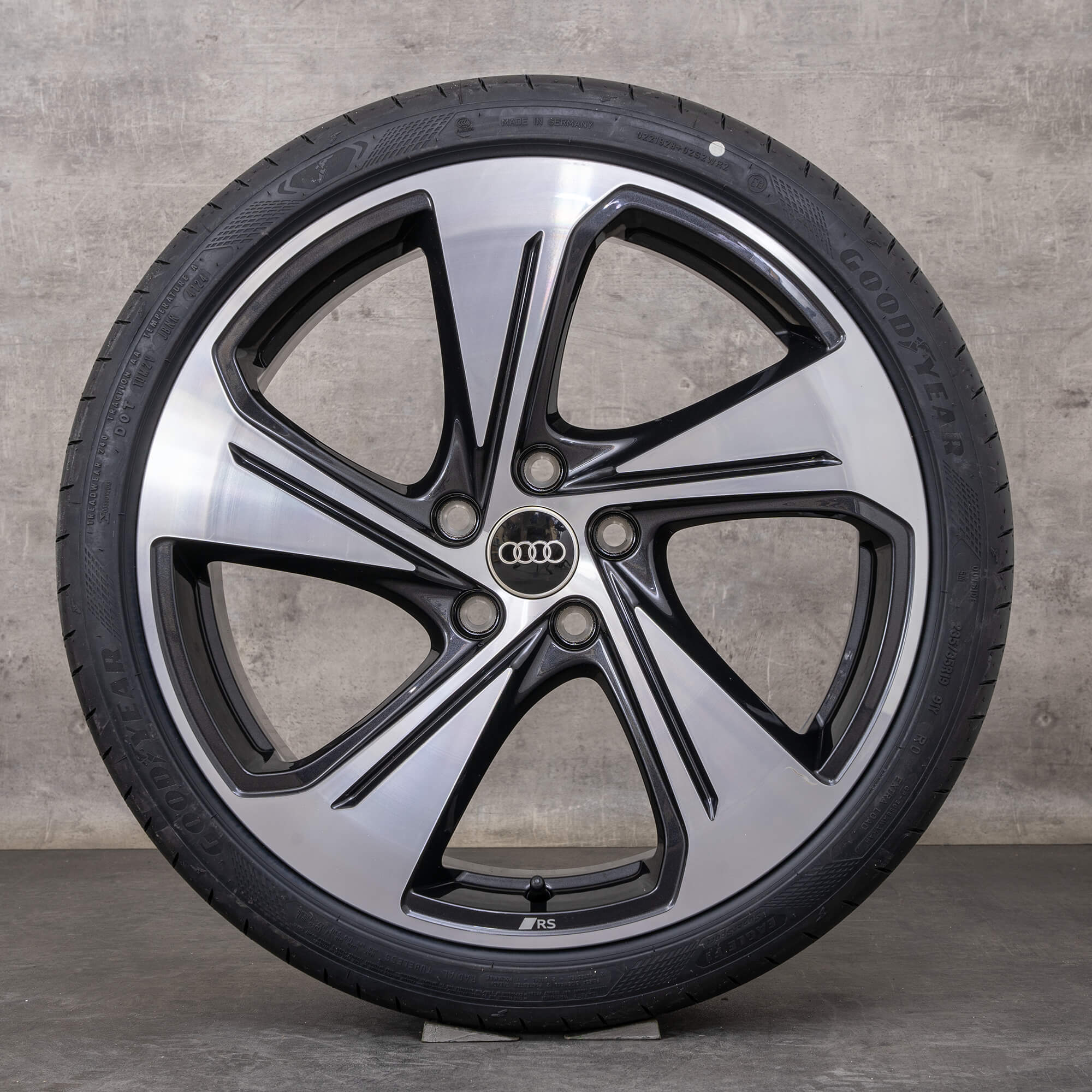 Jantes originais Audi A3 S3 19 polegadas 8Y jantes verão RS Multi Spoke 8Y0601025CT granito polido