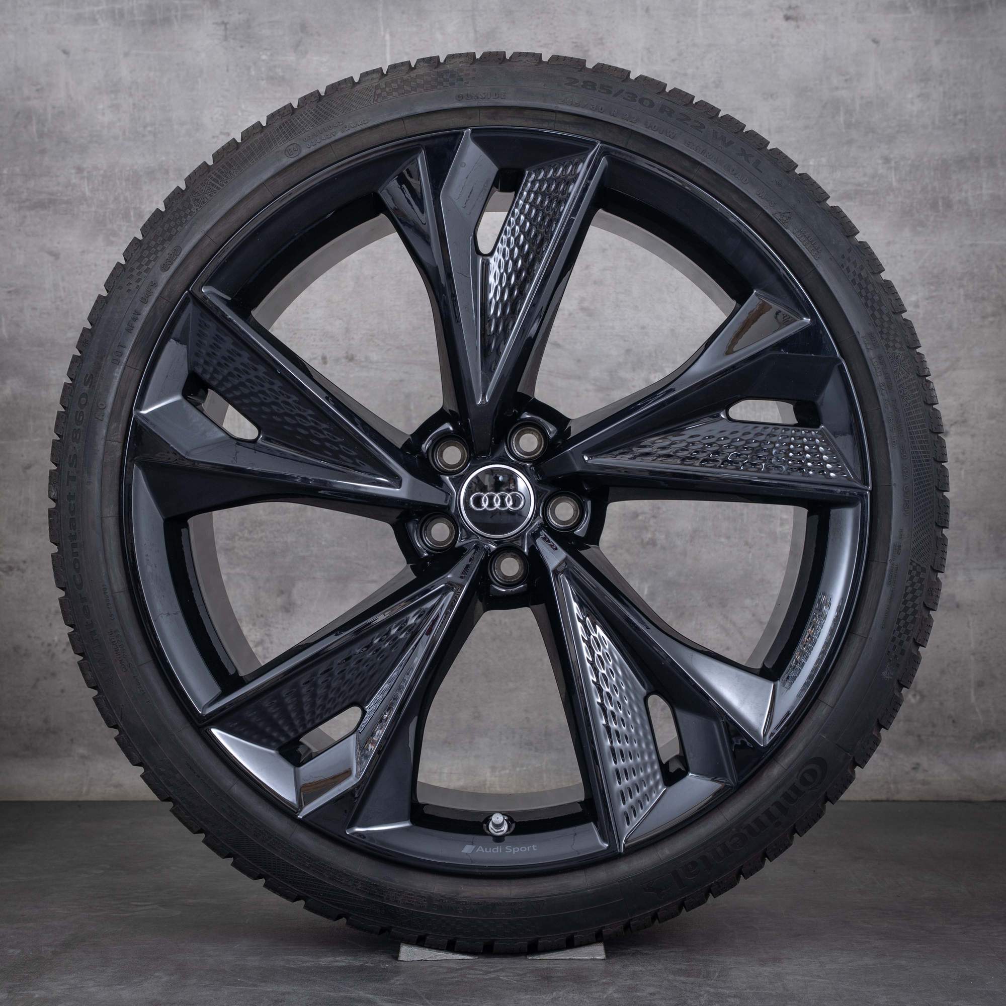 Originale Audi RS6 RS7 Anvelope de iarnă 22 inch 4K C8 jante 4K0601025BC negru lucios
