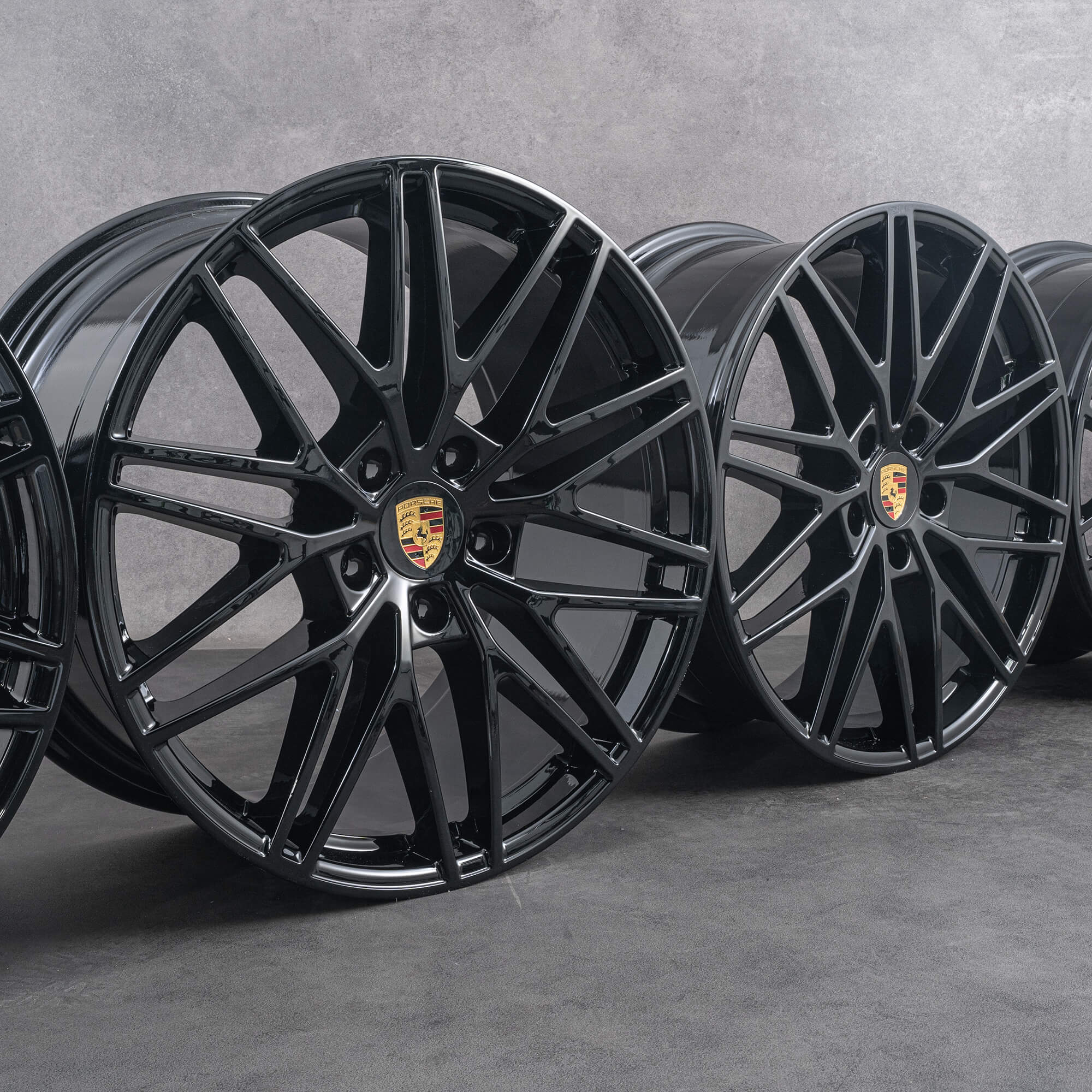 Originele Porsche Cayenne Coupé wielen E3 II 21 inch RS Spyder 9Y0044603C zwart