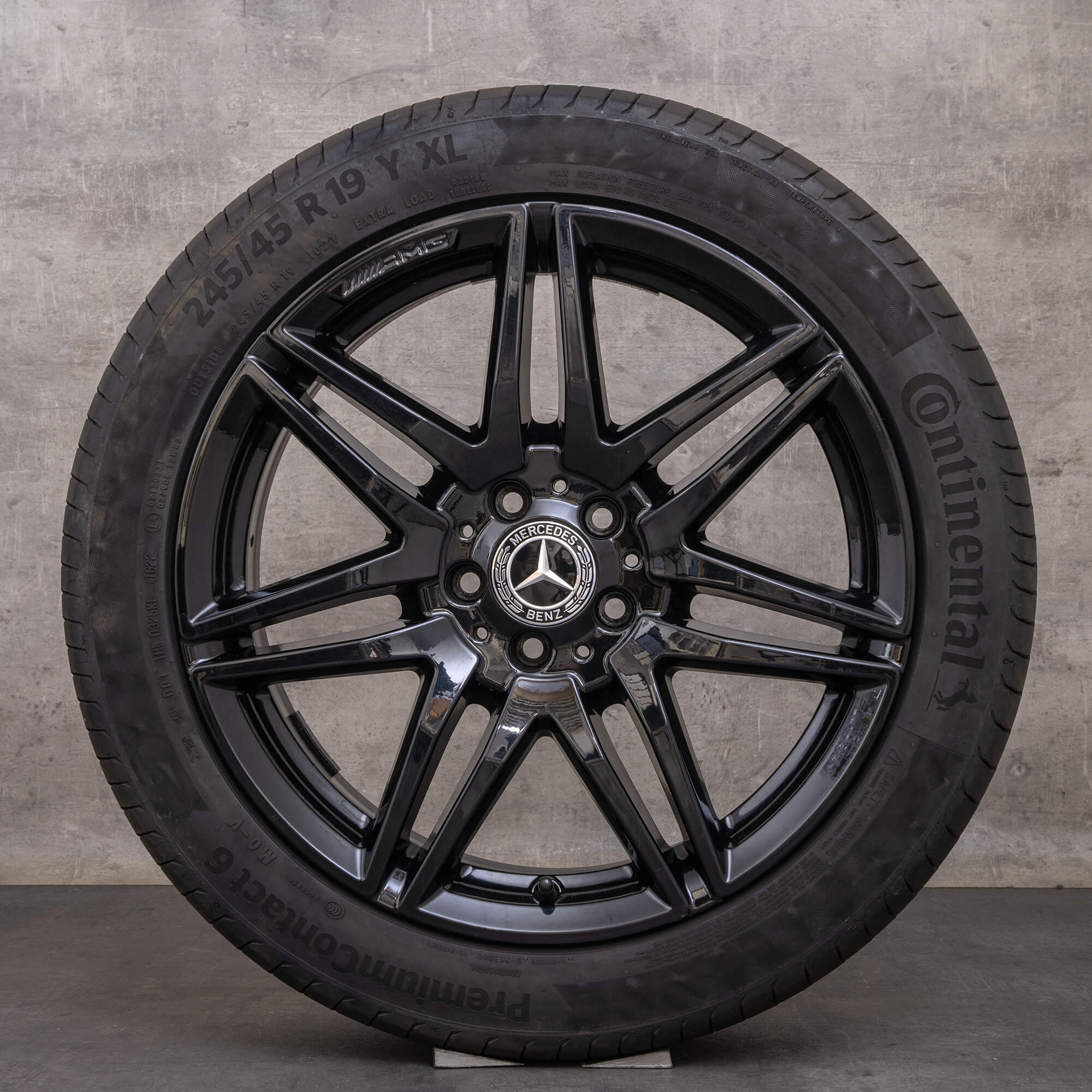 Original Mercedes Benz V-Class AMG jante vară 19 inch W447 Vito A4474015100 negru lucios
