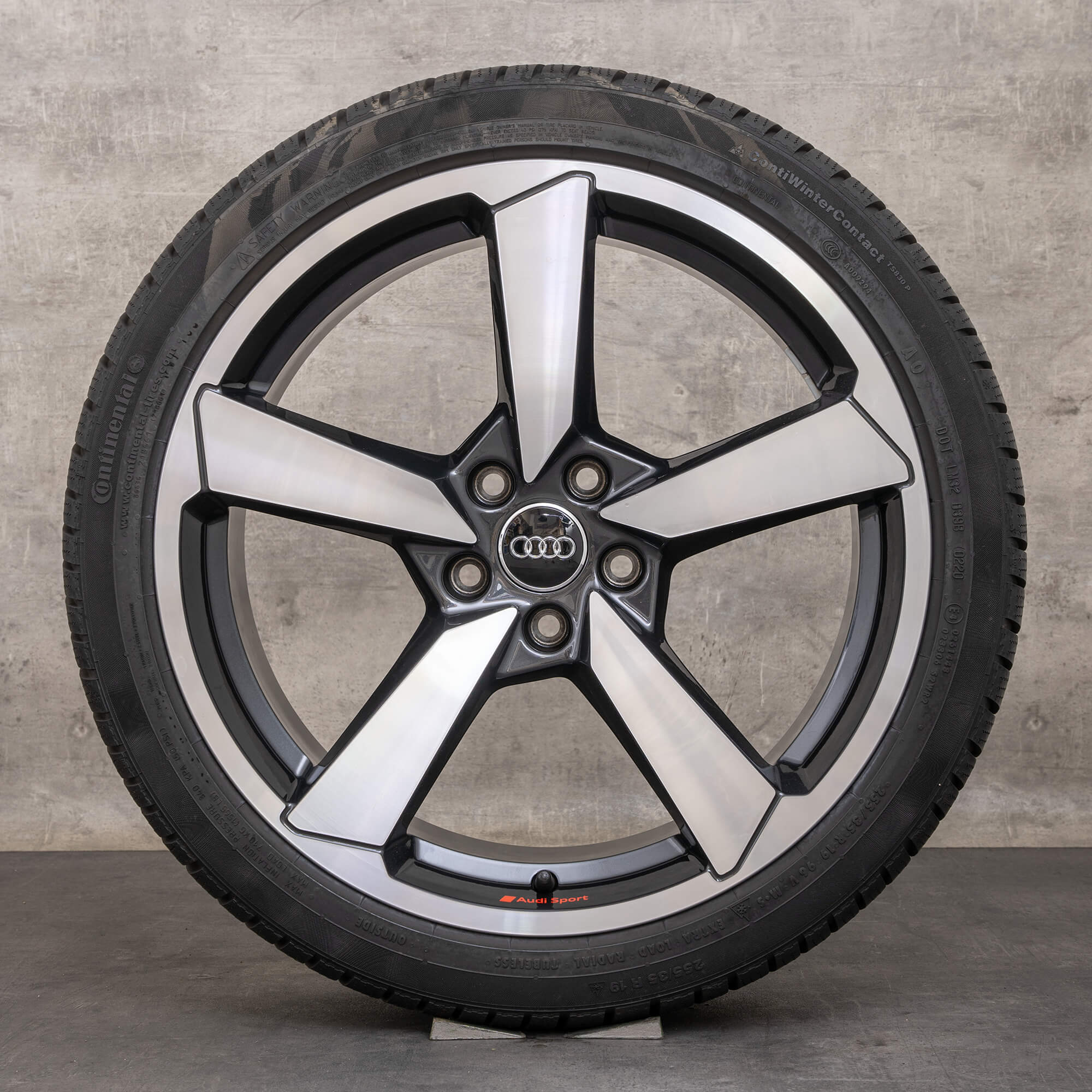 Original Audi A5 S5 Winterräder 19 Zoll F5 8W B9 Felgen 8W0601025FS anthrazit glanzgedreht