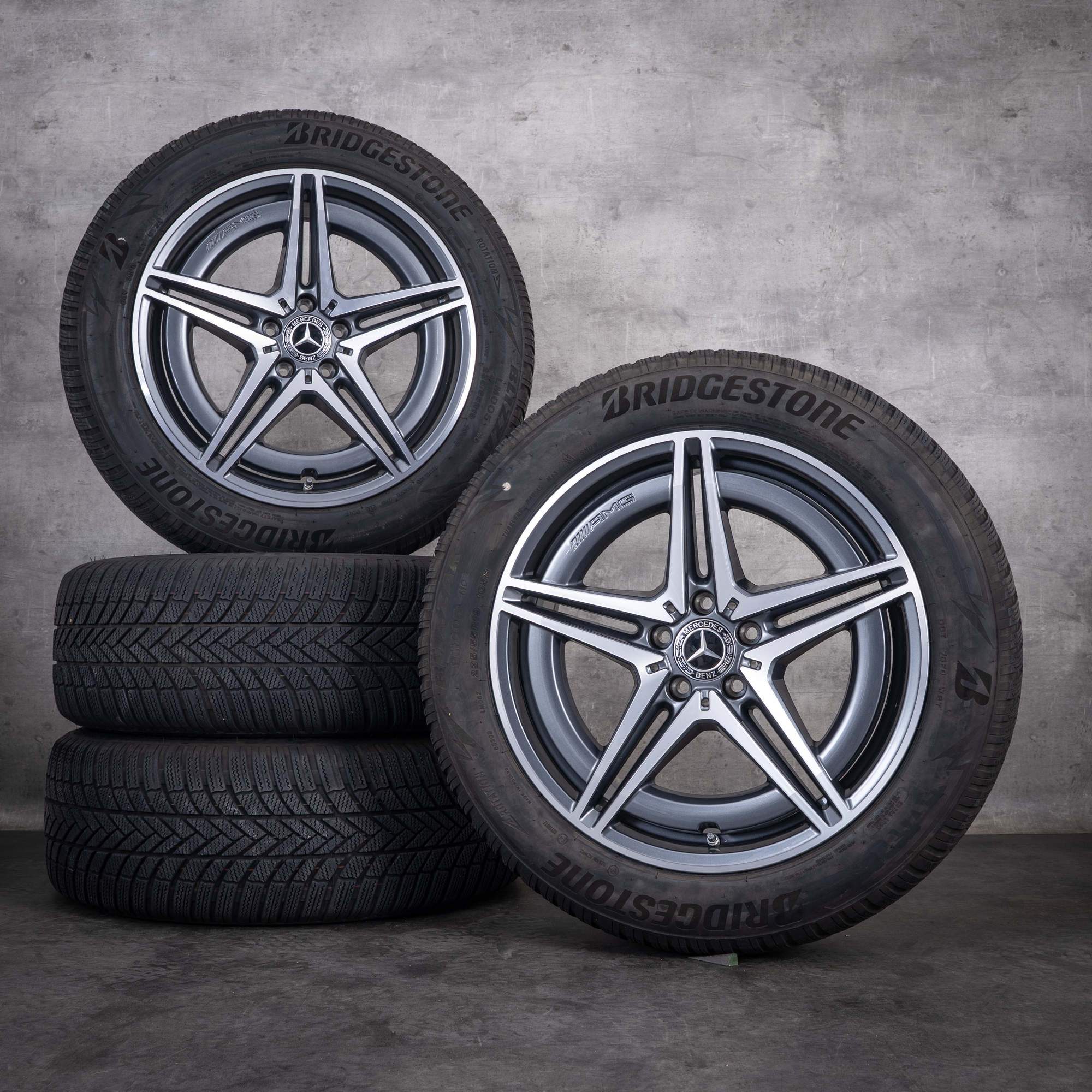 OEM Mercedes-Benz EQC AMG 19inch winter wheels N293 rims A2934011400 A2934010700 Himalaya Gray diamond cut