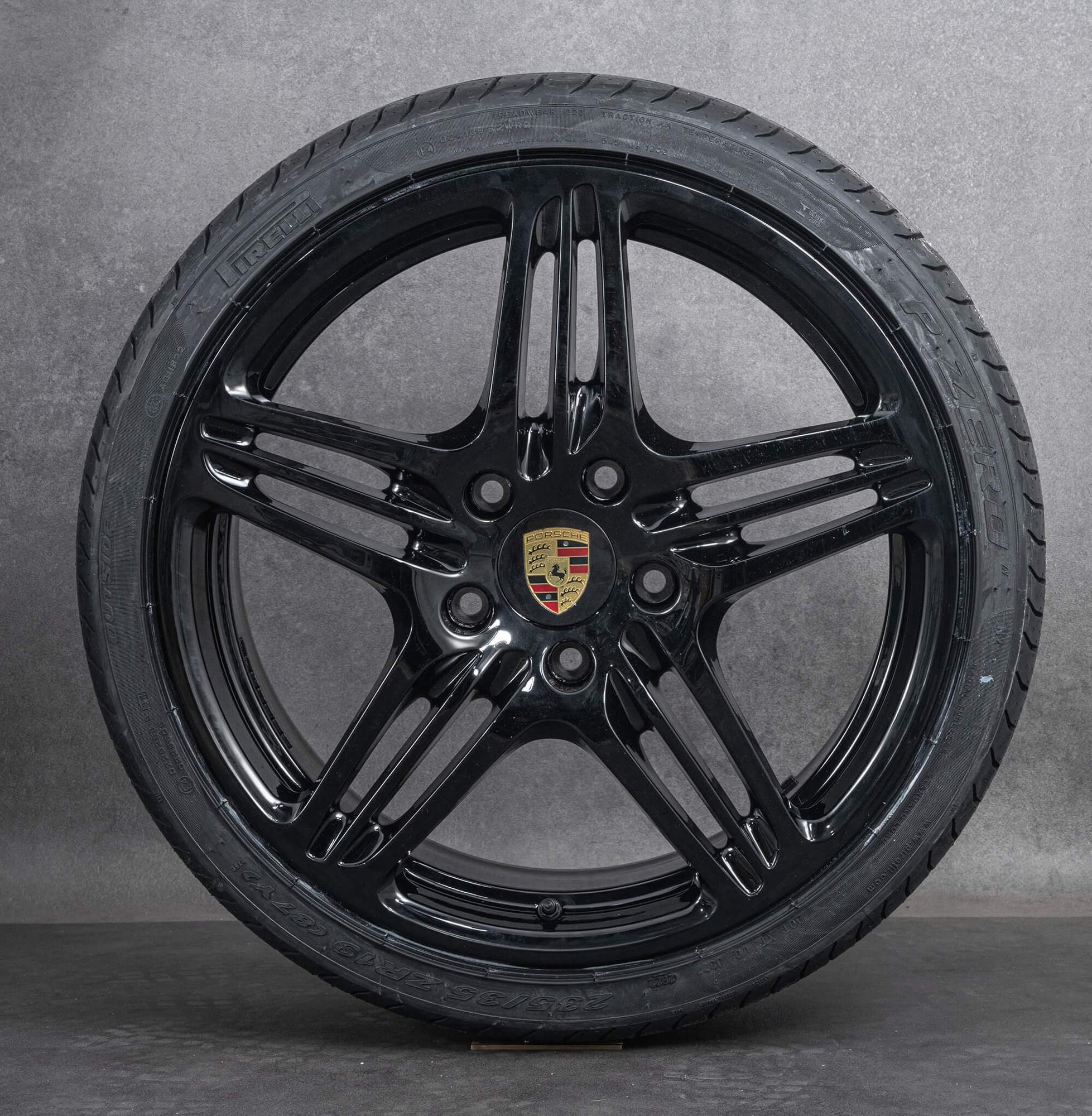 Jantes originais Porsche 997 19 polegadas Turbo I preto C4 4S Targa pneus de verão novos