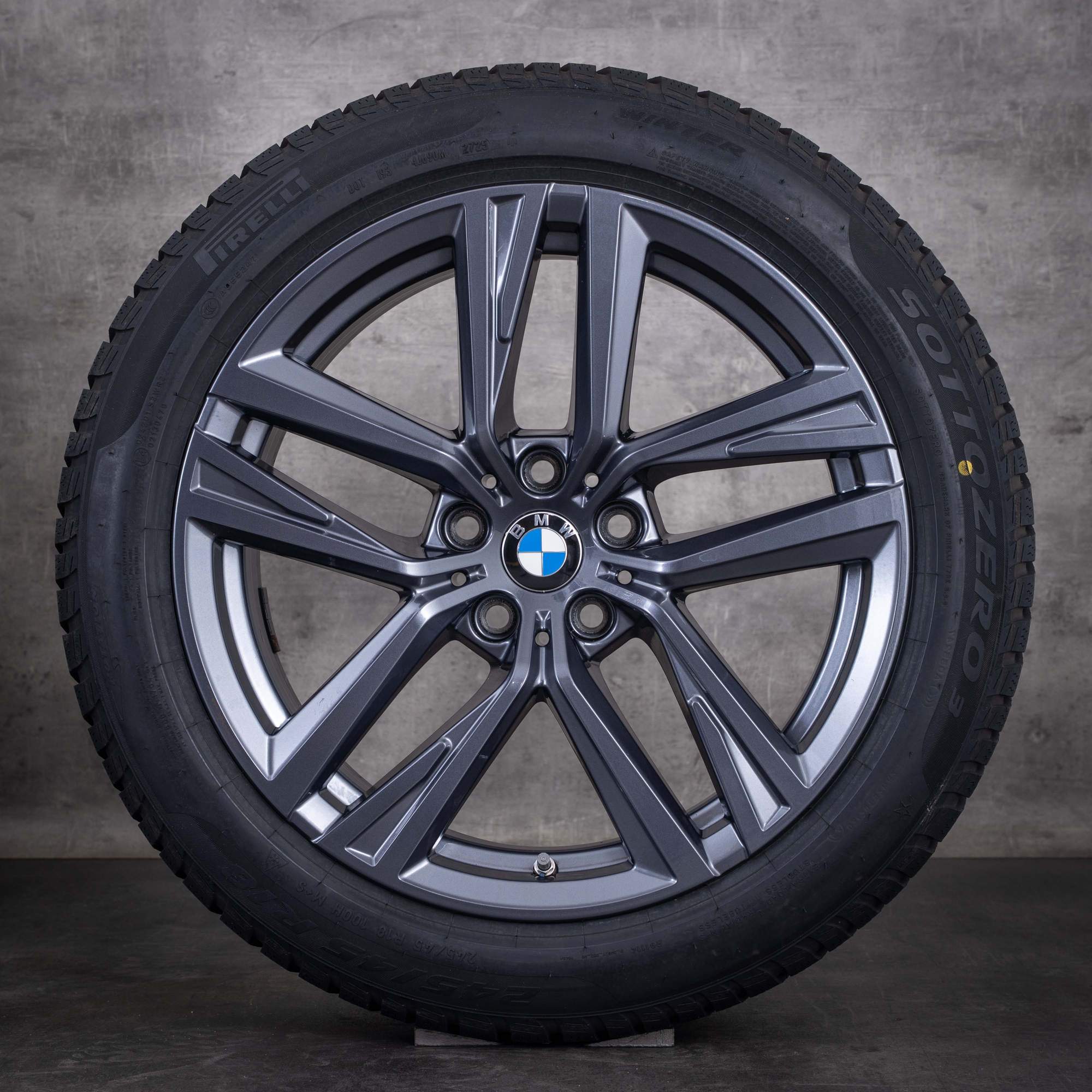 OEM BMW 4 Series i4 winter wheels 18inch G26 Gran Coupe rims Styling 853 6896768 gunmetal gray gloss