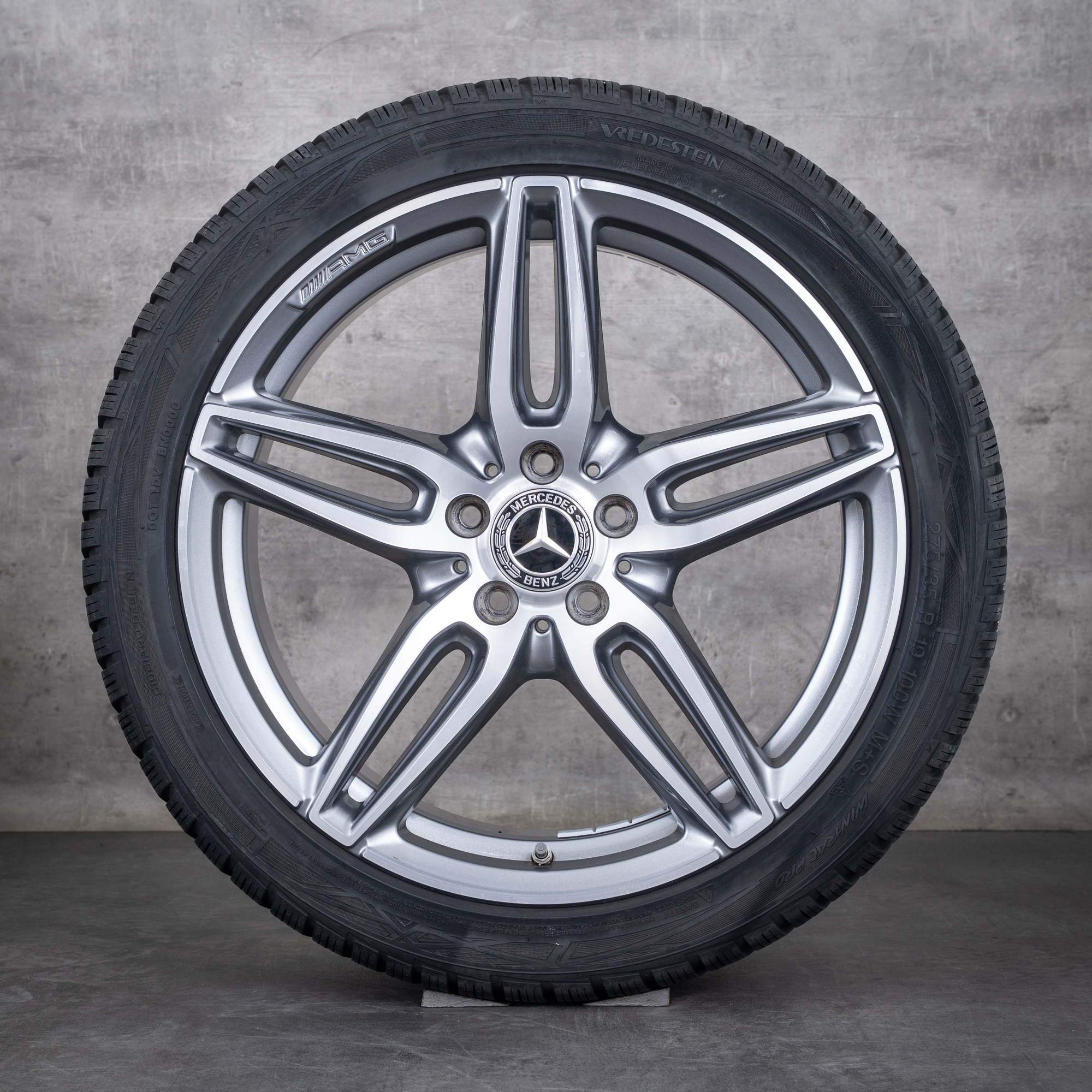 Alkuperäiset Mercedes Benz E-sarjan E53 AMG talvirenkaat 19 tuuman W213 S213 C238 A238 vanteet A2134013800 A2134012100 himalaya harmaa Kiillotettu