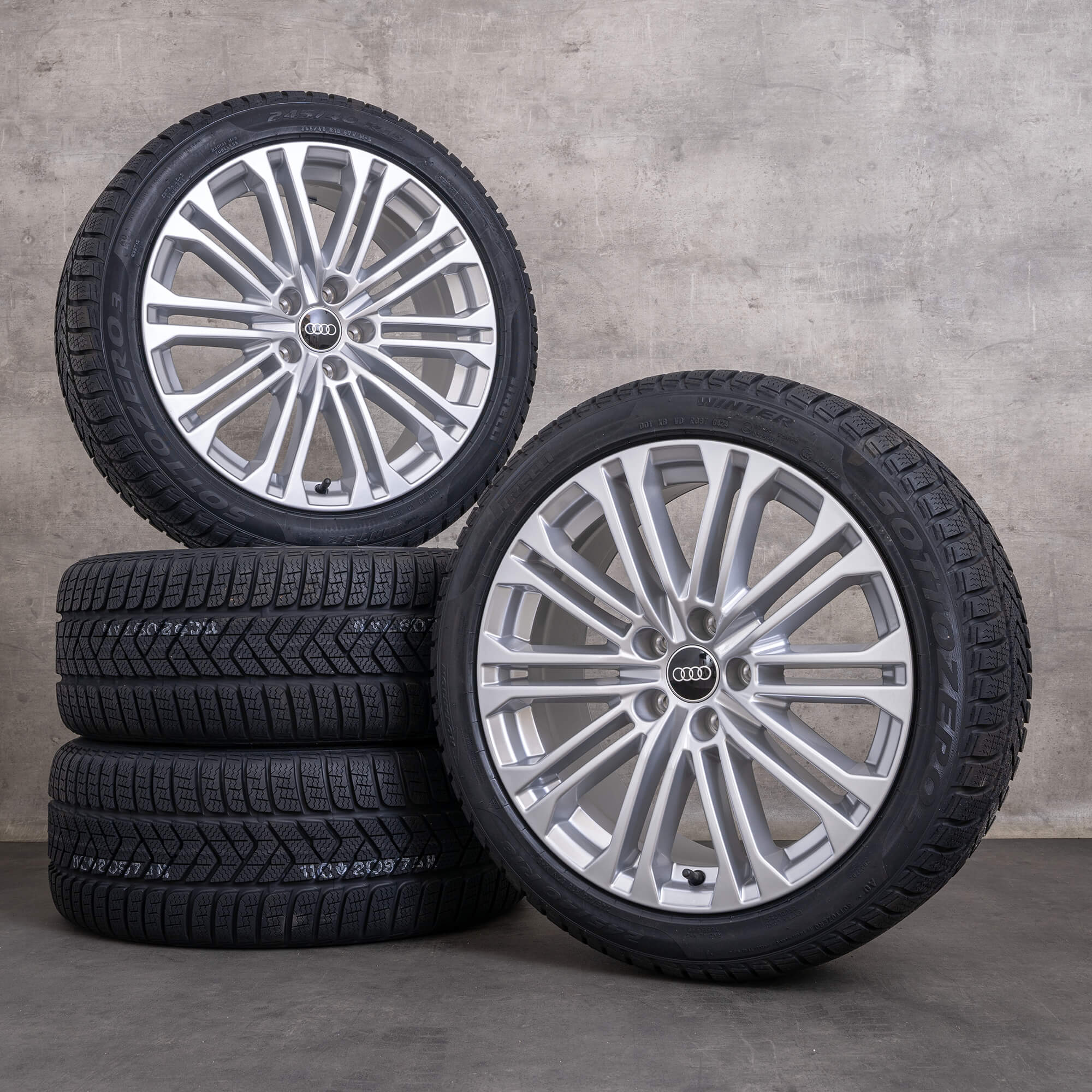 Audi A5 S5 winterwielen 18 inch F5 8W B9 velgen 8W0601025EE zilver NIEUW