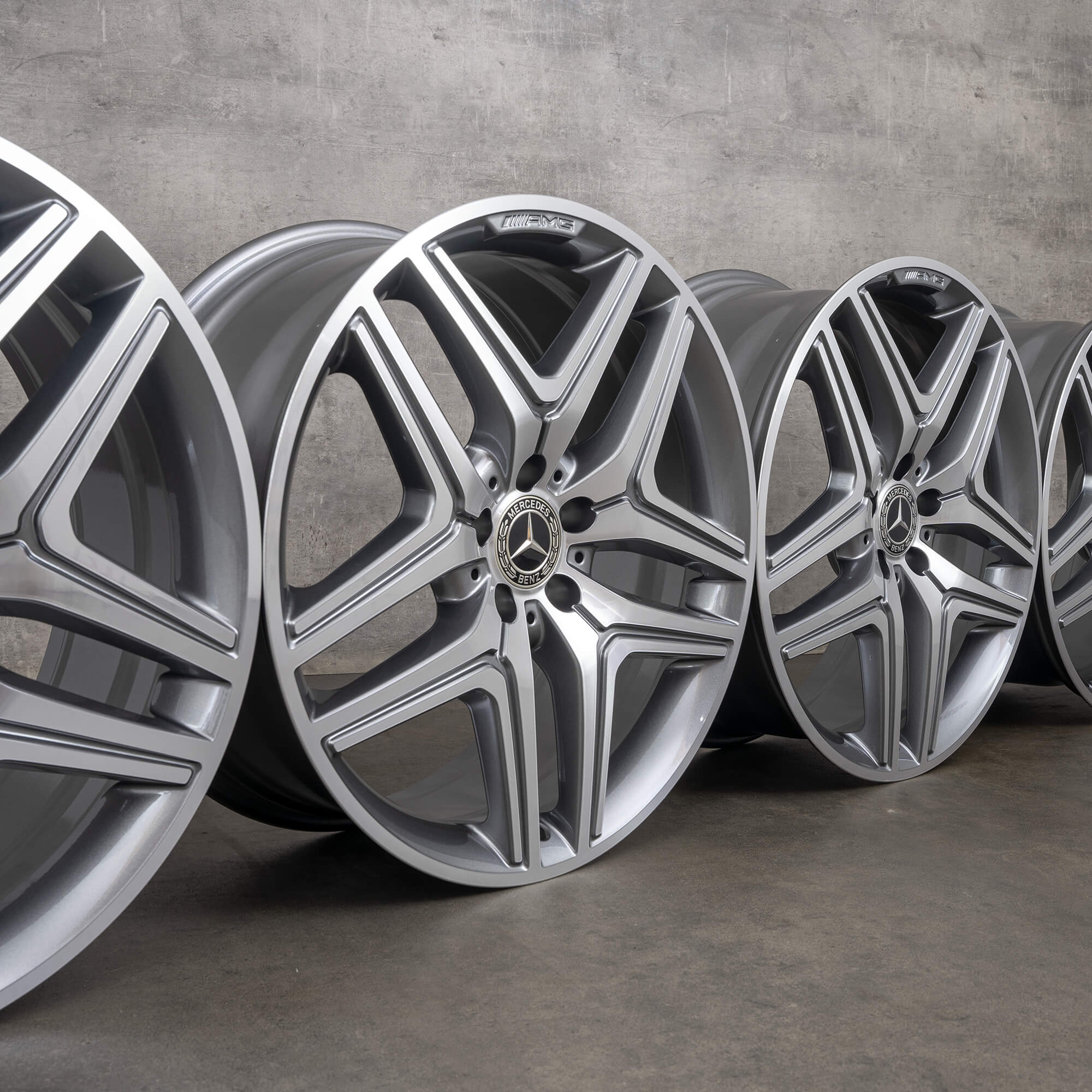 Alkuperäiset Mercedes Benz GLA GLB 35 45 AMG vanteet 20 tuuman X247 H247 A2474012000 himalajanharmaa Kiillotettu UUSI