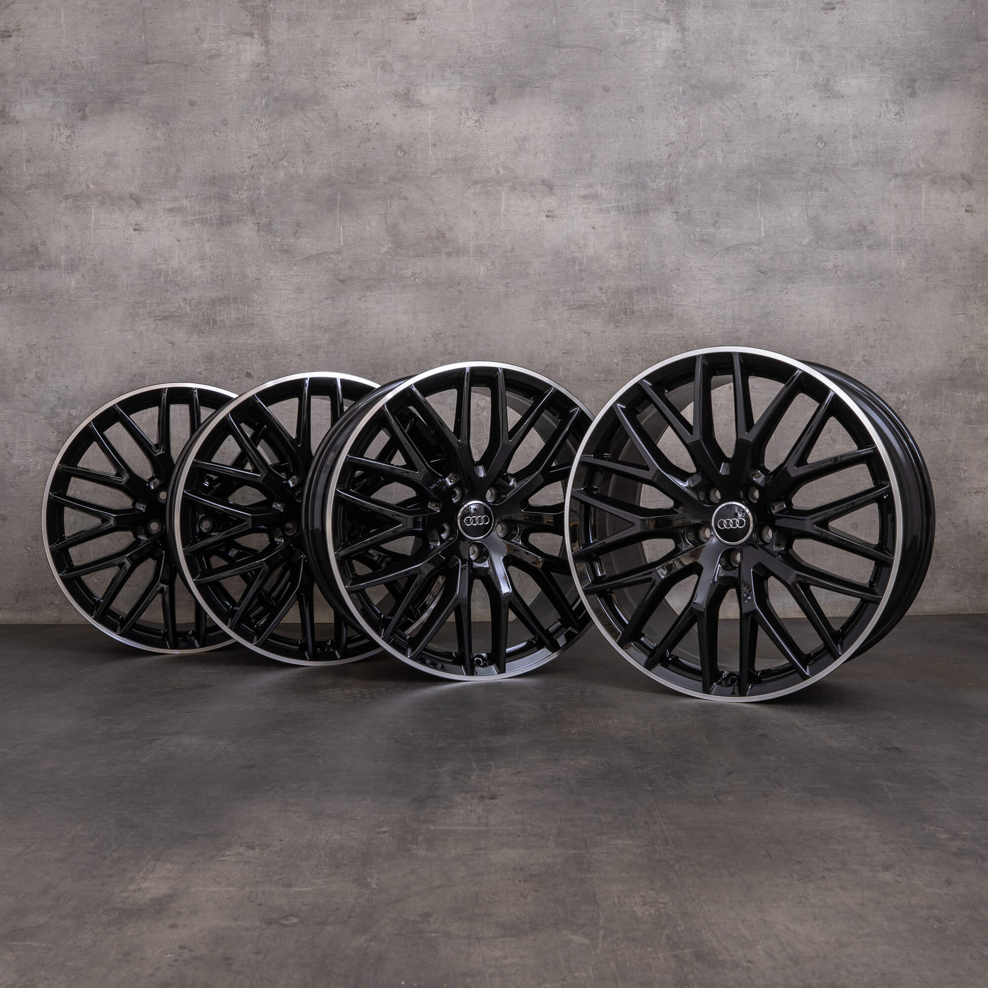 Original Audi A7 S7 A8 S8 fälgar / fälg 20 tum 4G C7 D4 4H0601025DC svart polerad NYHET