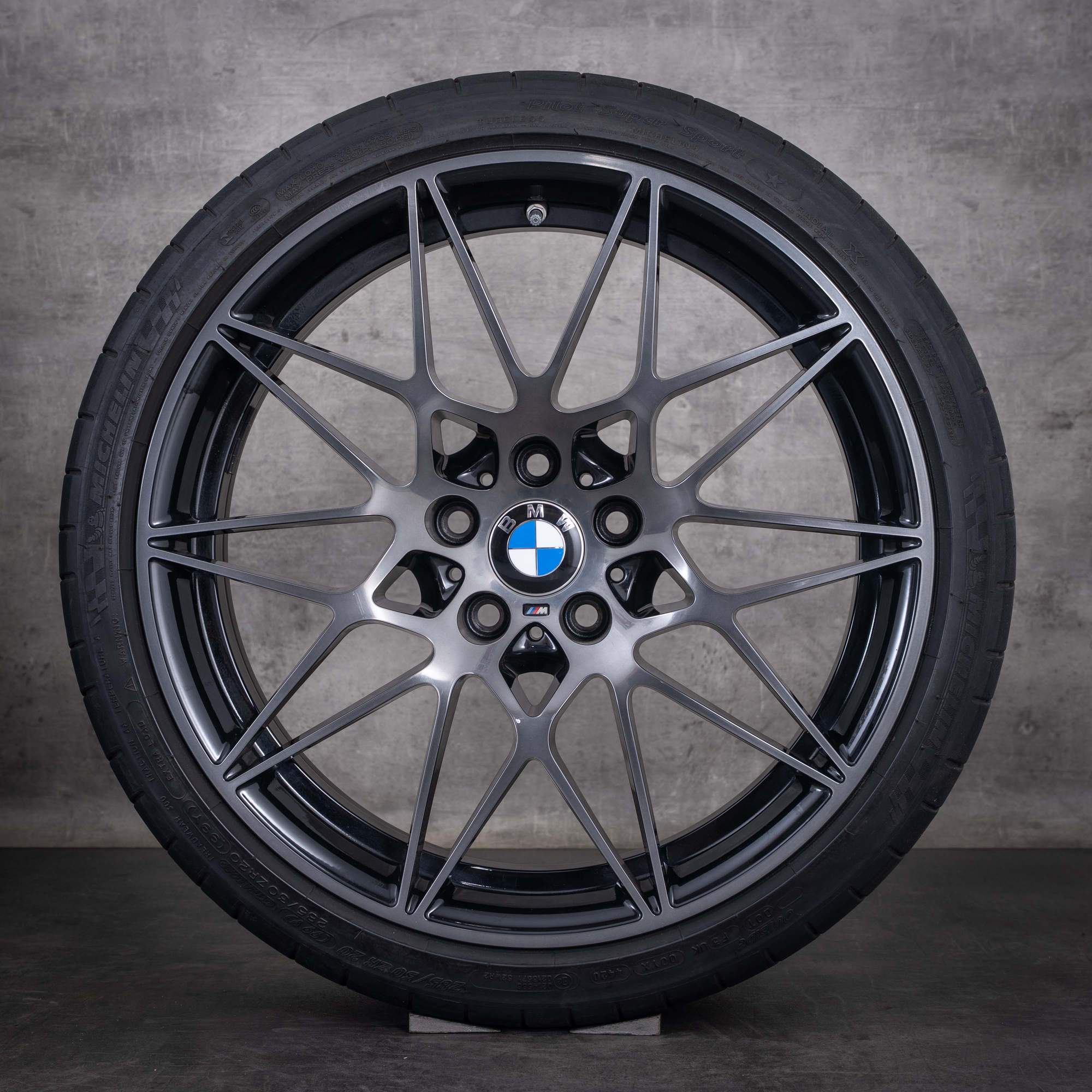 Original BMW X1 X2 Felgen 19 Zoll F48 F39 Sommerräder Styling 722 M 8009759 orbitgrey glanzgedreht