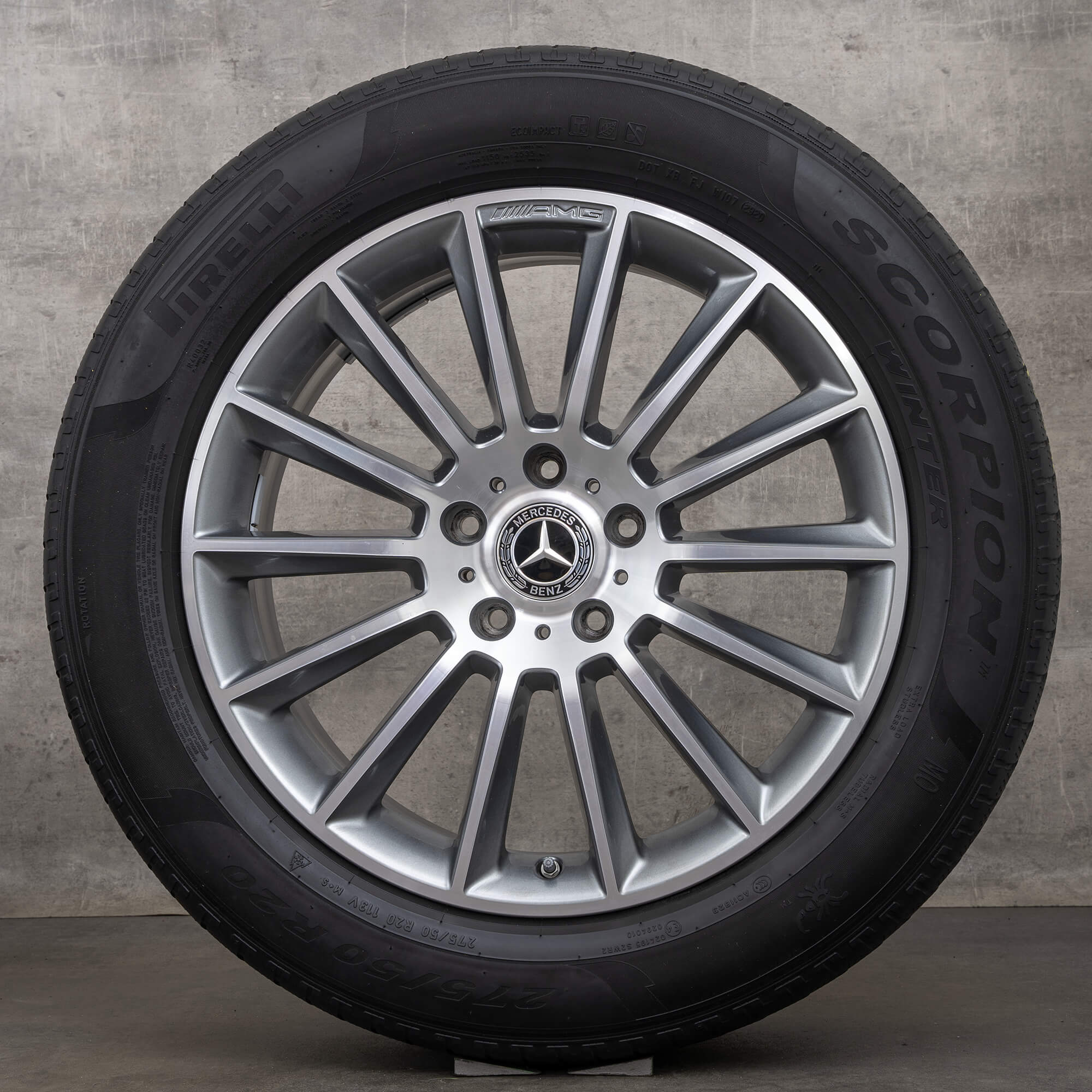 Originale Mercedes Benz G-Klasse AMG vinterhjul 20 tommer W463 G350 d G400 G500 fælge A4634011700 himalaya grey glossy turned NEW