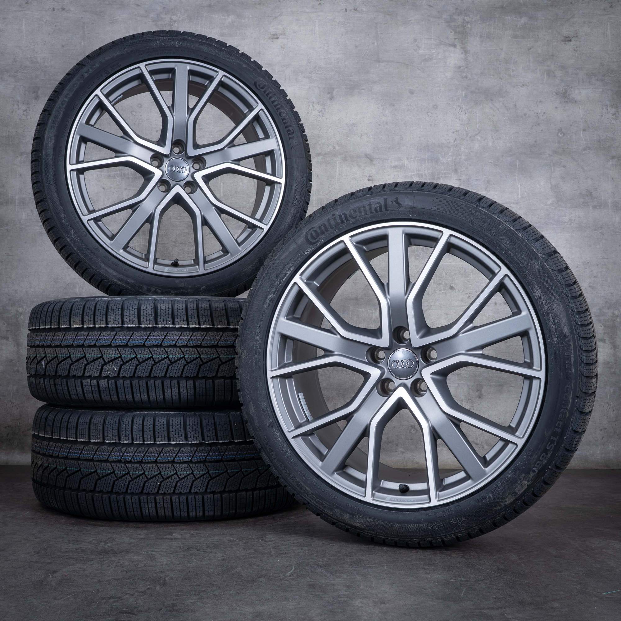 Originale Audi Q3 RSQ3 vinterdæk med fælge 20 tommer F3 83A601025T titan mat poleret