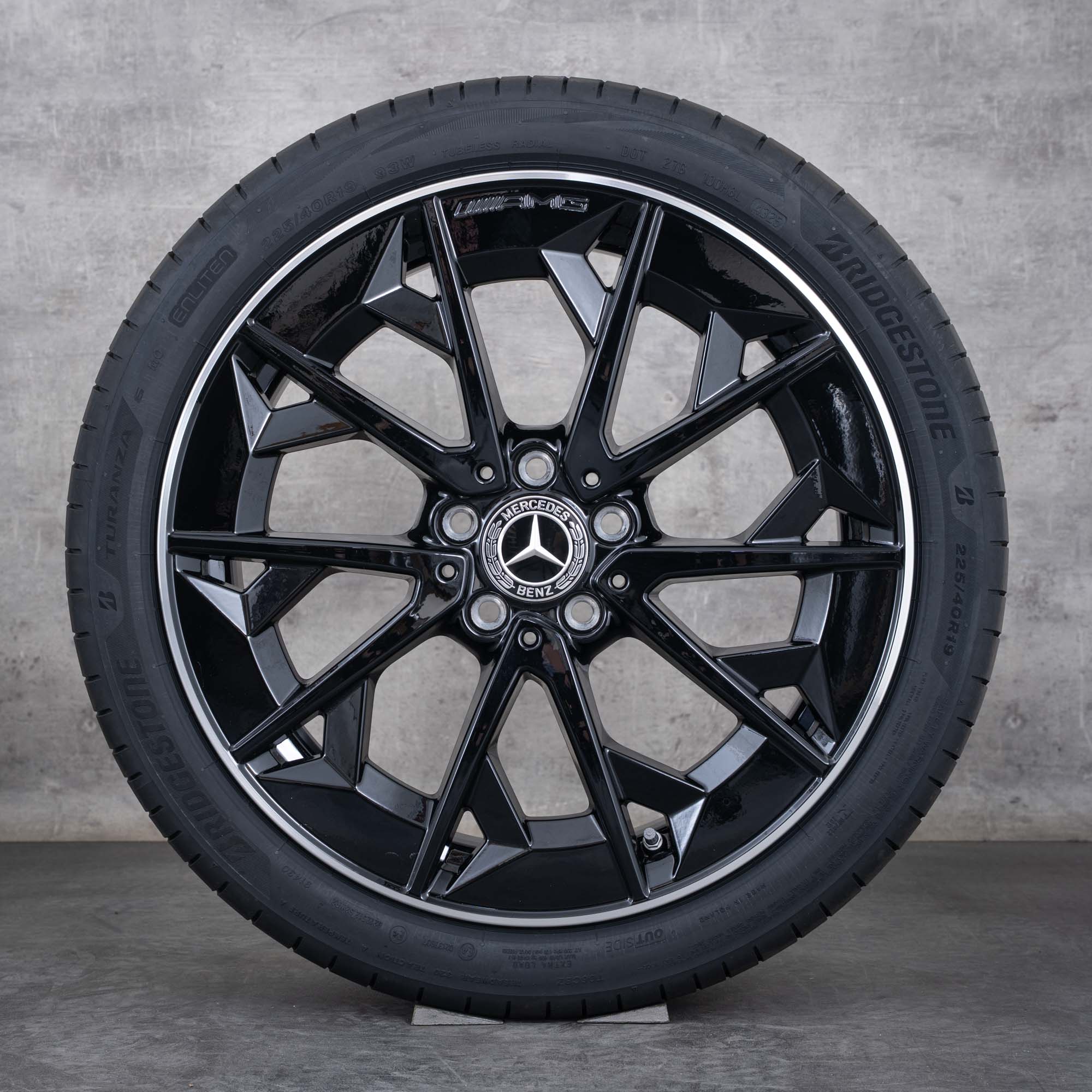Originele Mercedes Benz CLA EQ AMG velgen 19 inch C174 C178 zomerwielen A1744011400 A1744011500 zwart gepolijst