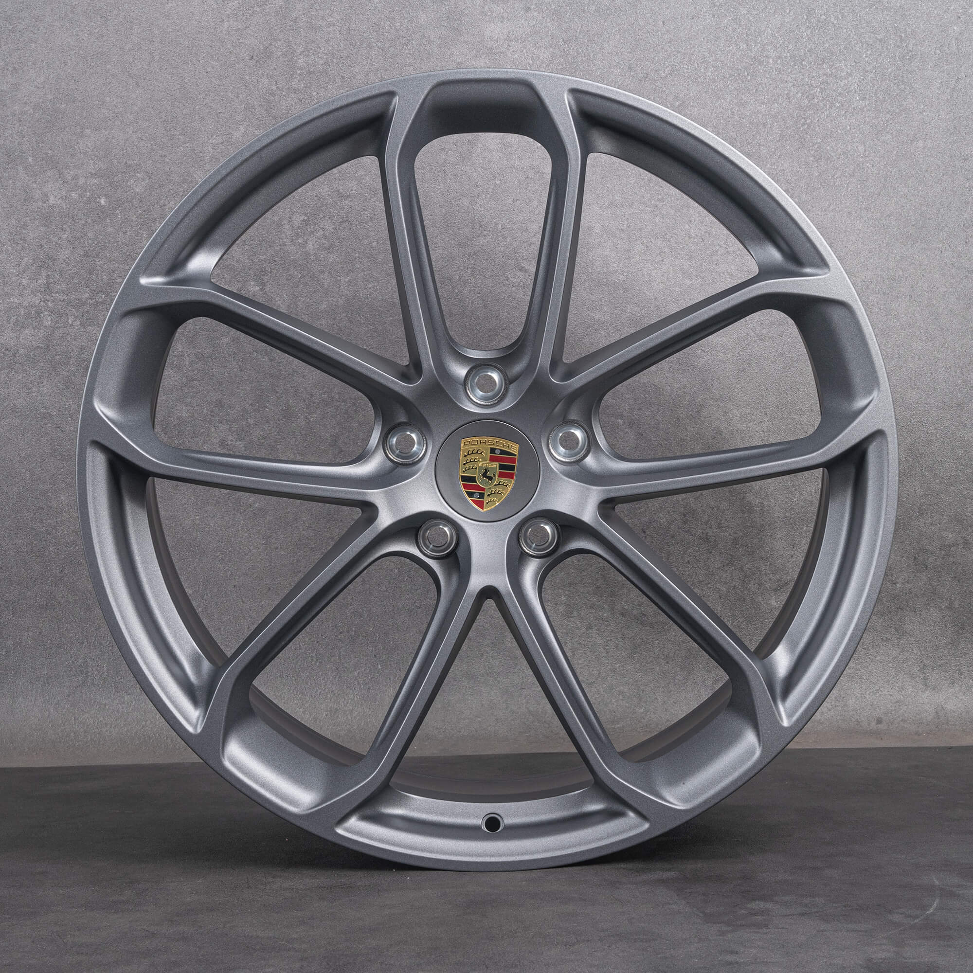 OEM Porsche Cayenne rims 22 inch E3 9Y3601025BA 10,5 Vesuvius gray GT ...