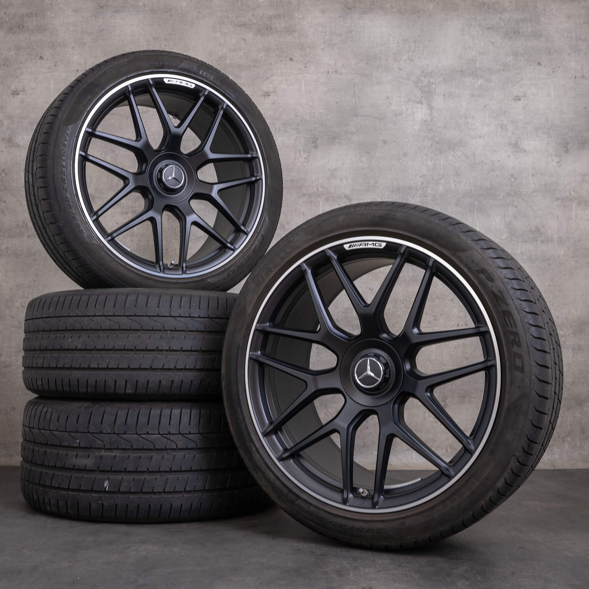 Llantas originales Mercedes Benz GLC 63 & S AMG de 21 pulgadas C253 X253 llantas verano A2534014000 A2534014100 acabado negro mate alto brillo