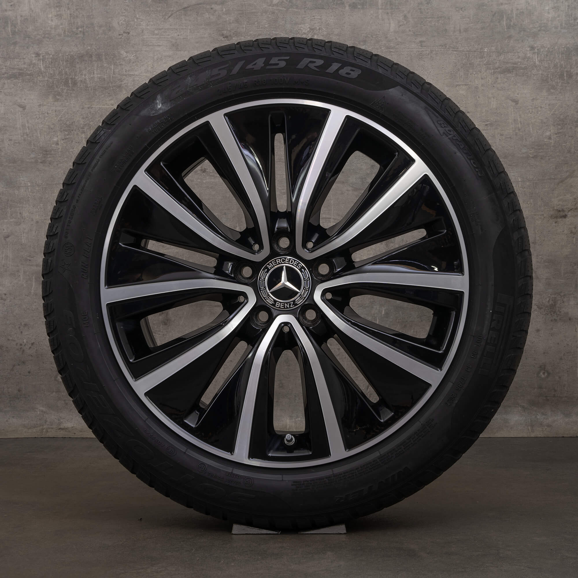 Originální zimni alu kola Mercedes Benz CLS 18 palcové ráfky C257 A2574010700 černý vysoký lesk