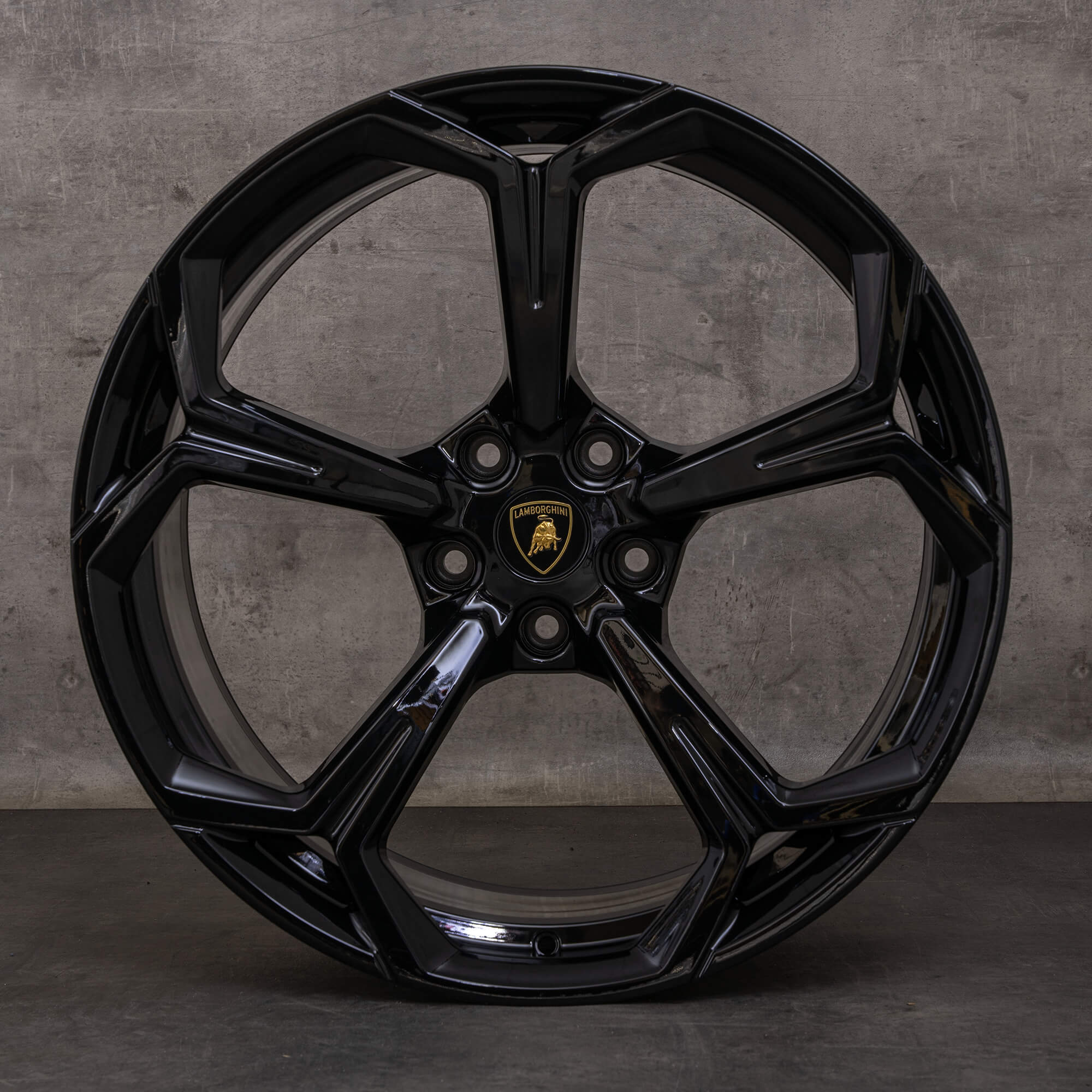 OEM Lamborghini Urus rims 22 inch 4ML601025P 4ML601025Q black glossy