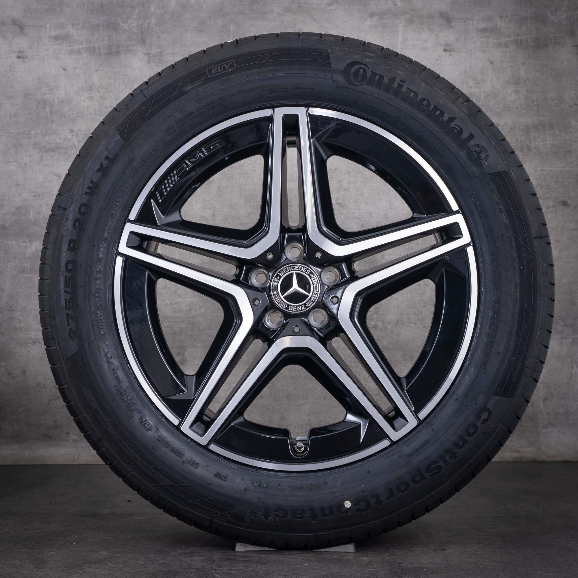OEM Mercedes-Benz GLE 53 AMG 20inch X167 C167 summer wheels A1674013200 A1674013300 Black diamond cut