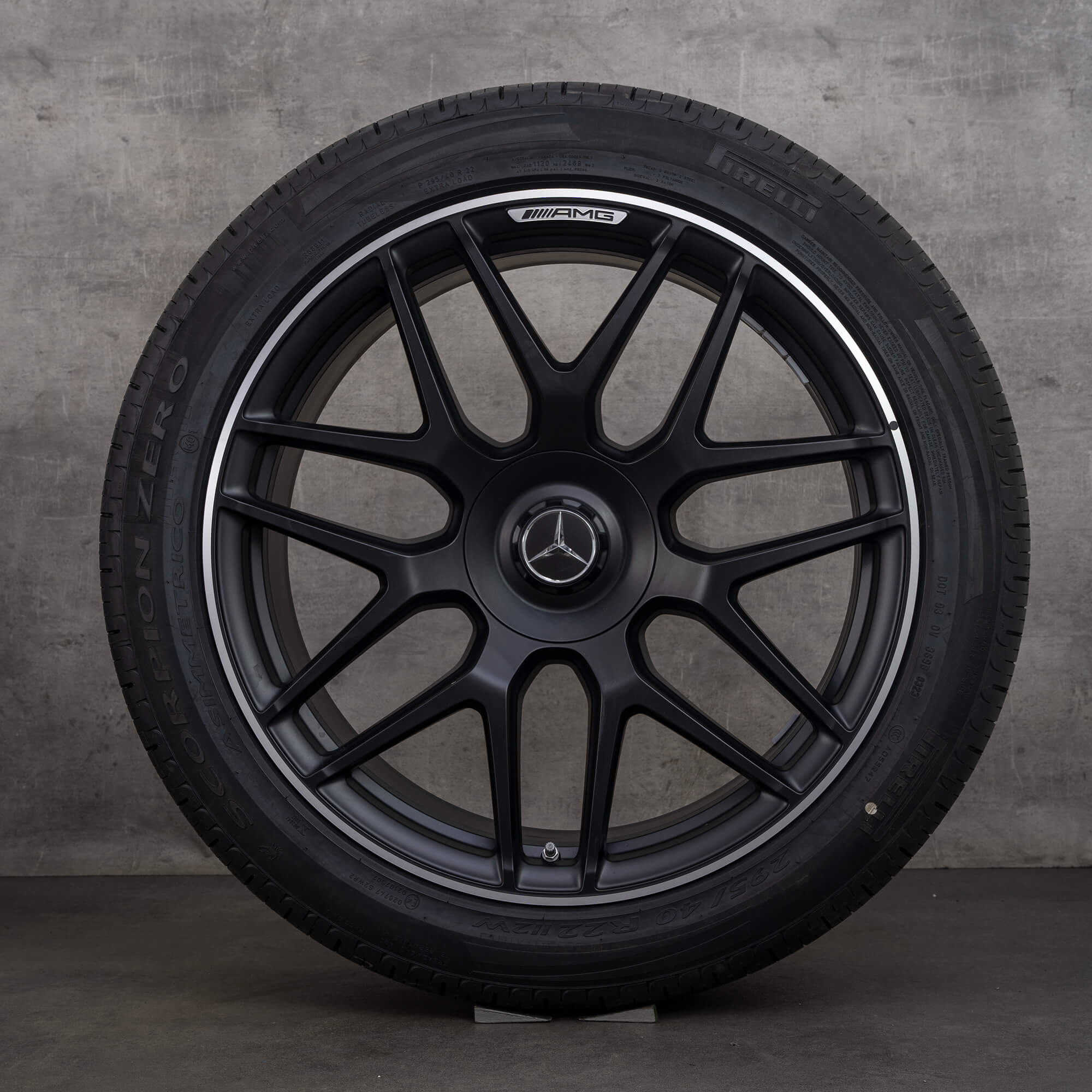 Oryginał Mercedes Benz Klasa G 63 AMG felgi 22 cale W465 W463A koła letnie A4634012000 czarny mat polerowane