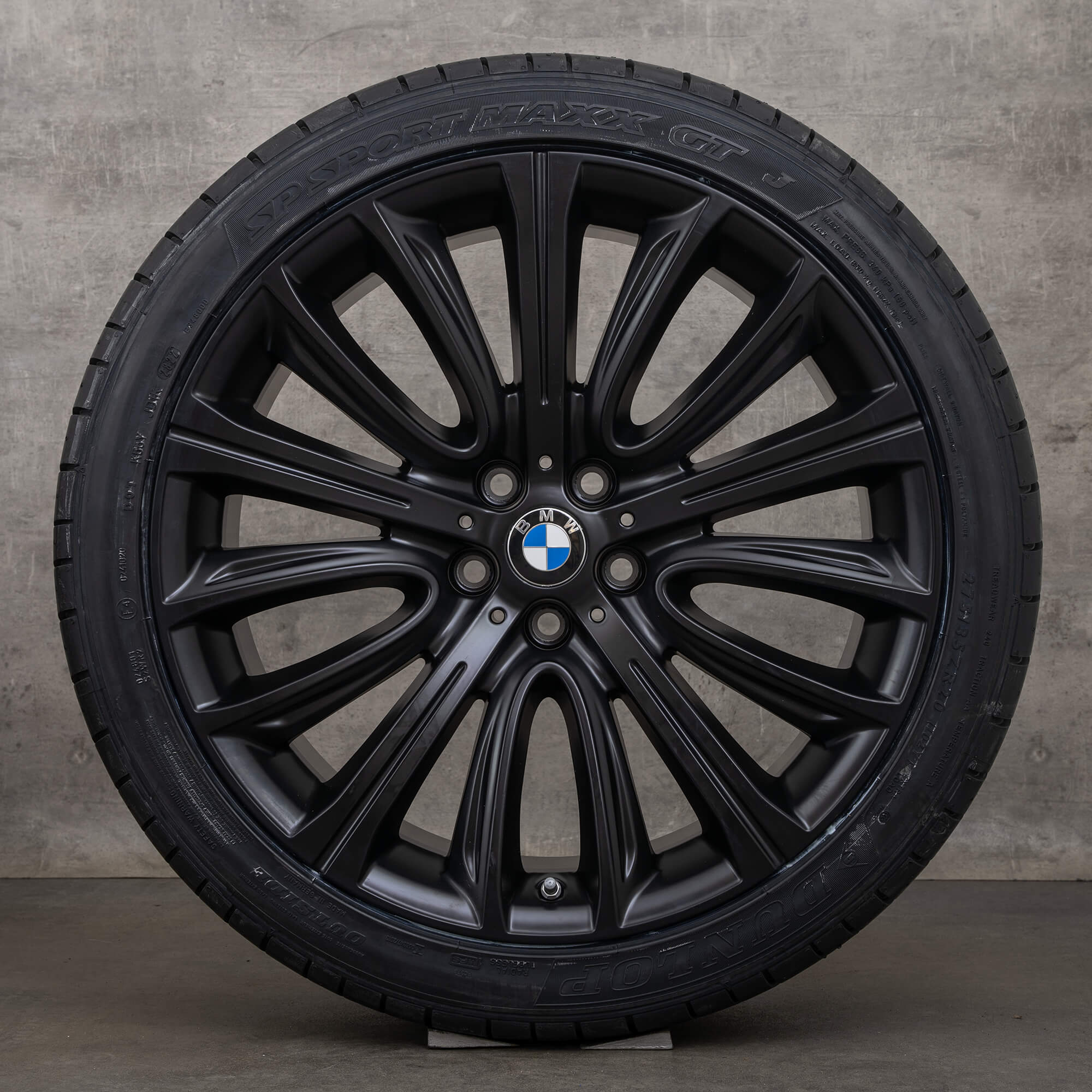 Oem BMW Série 7 6 pneus hiver jantes 20 pouces G11 G12 G32 GT Gran Turismo Styling 628 6863110 6863111 noir mat