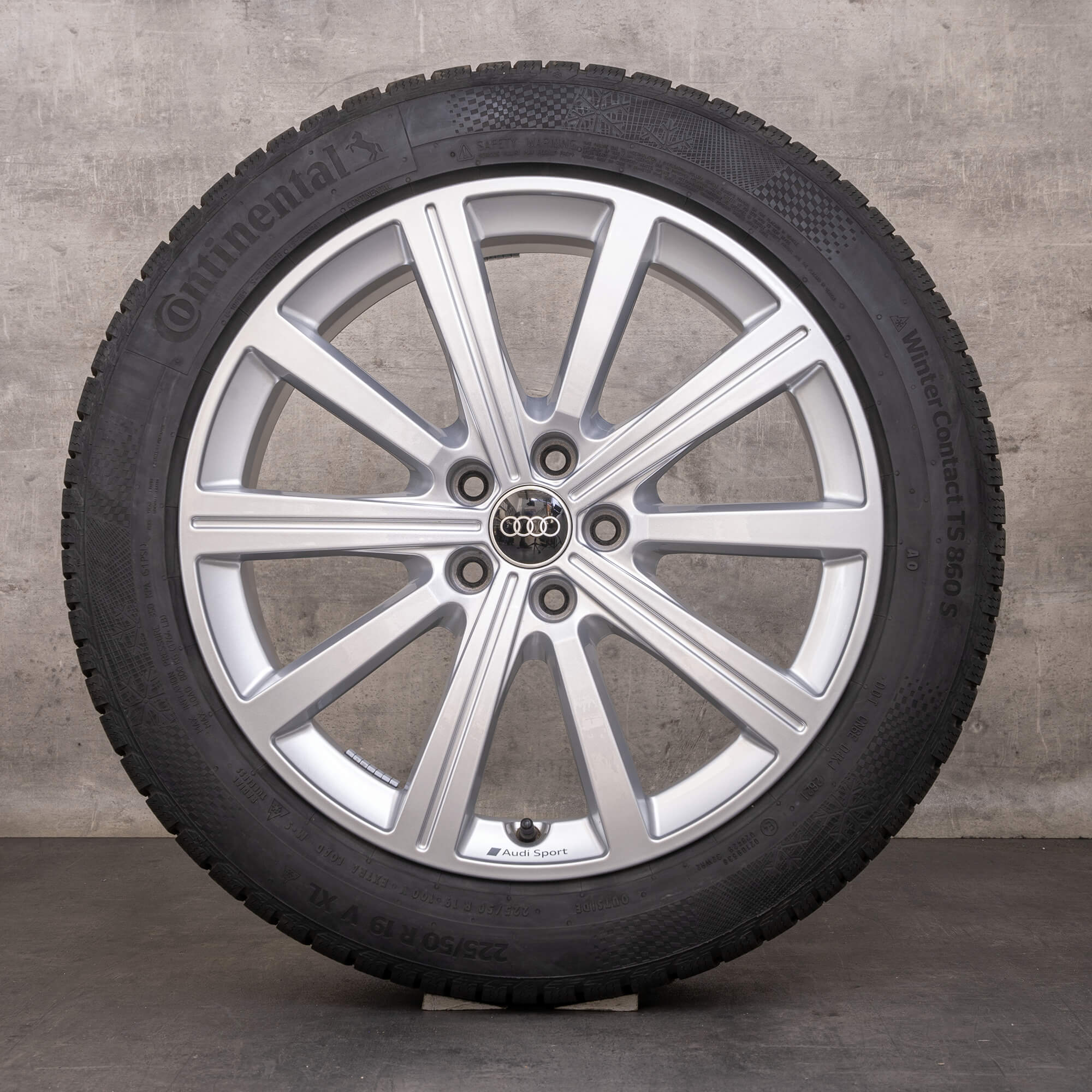 Original Audi RSQ3 vinterhjul 19 tum F3 RS fälgar / fälg 83A601025AB silver glansig