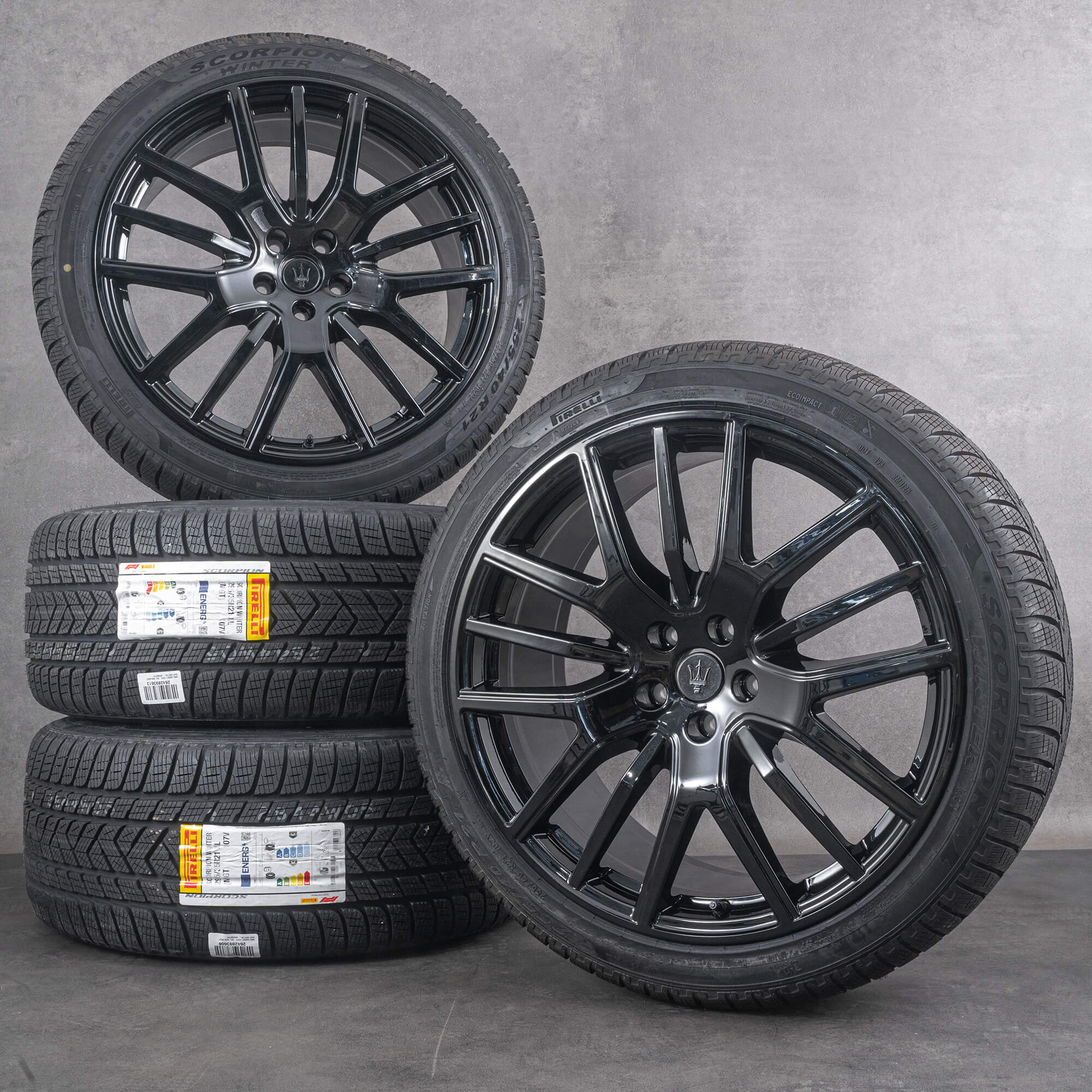Originele Maserati Levante M161 winterwielen 21 inch velgen 670044700 670044711 zwart