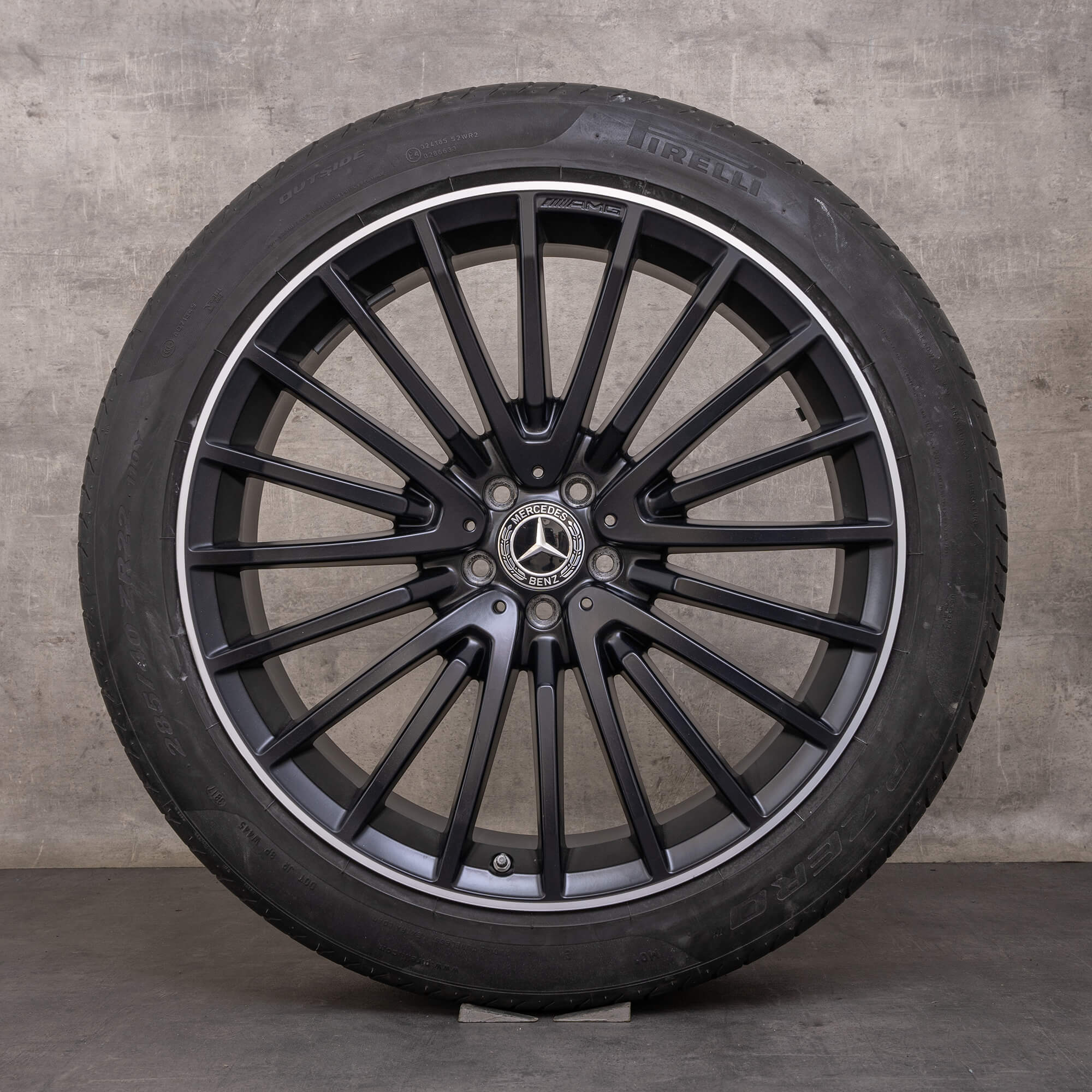 Llantas originales Mercedes Benz GLS 63 AMG de 22 pulgadas X166 llantas verano A1664013300 negro satinado