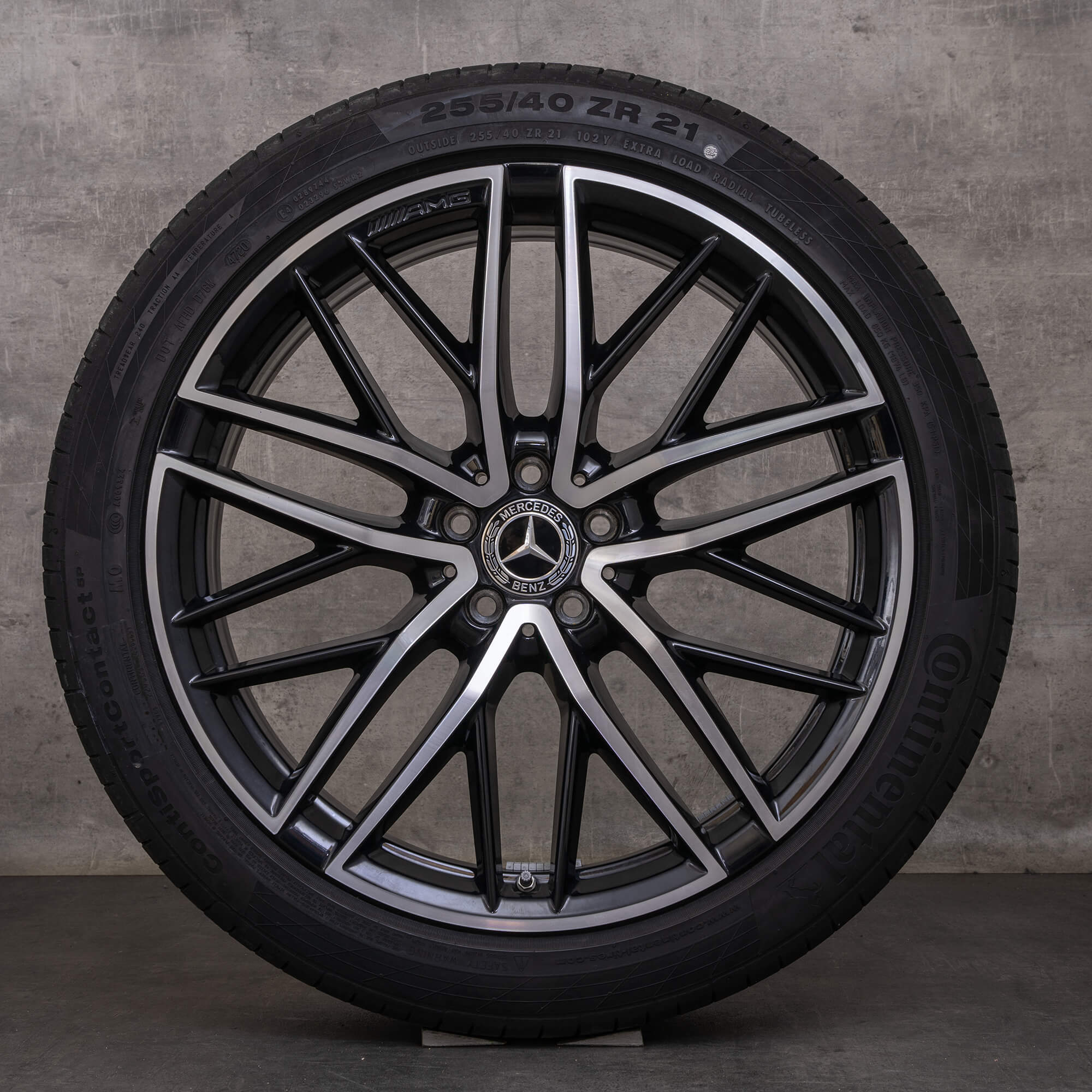 Oryginał Mercedes Benz GLC 43 AMG felgi 21 cali C253 X253 koła letnie A2534015700 A2534015800 czarne polerowane NOWOŚĆ