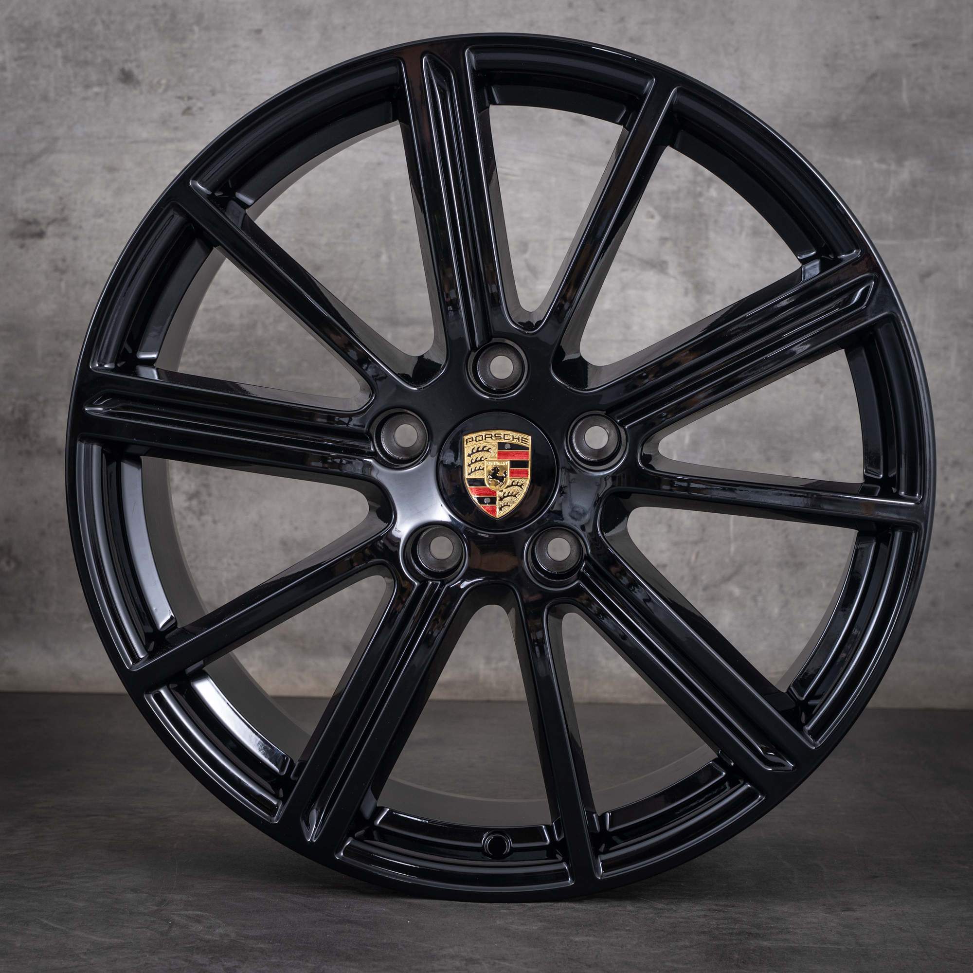 Oryginalne felgi Porsche Panamera 976 20 cali G3 976601025F 976601025G czarny błyszczący