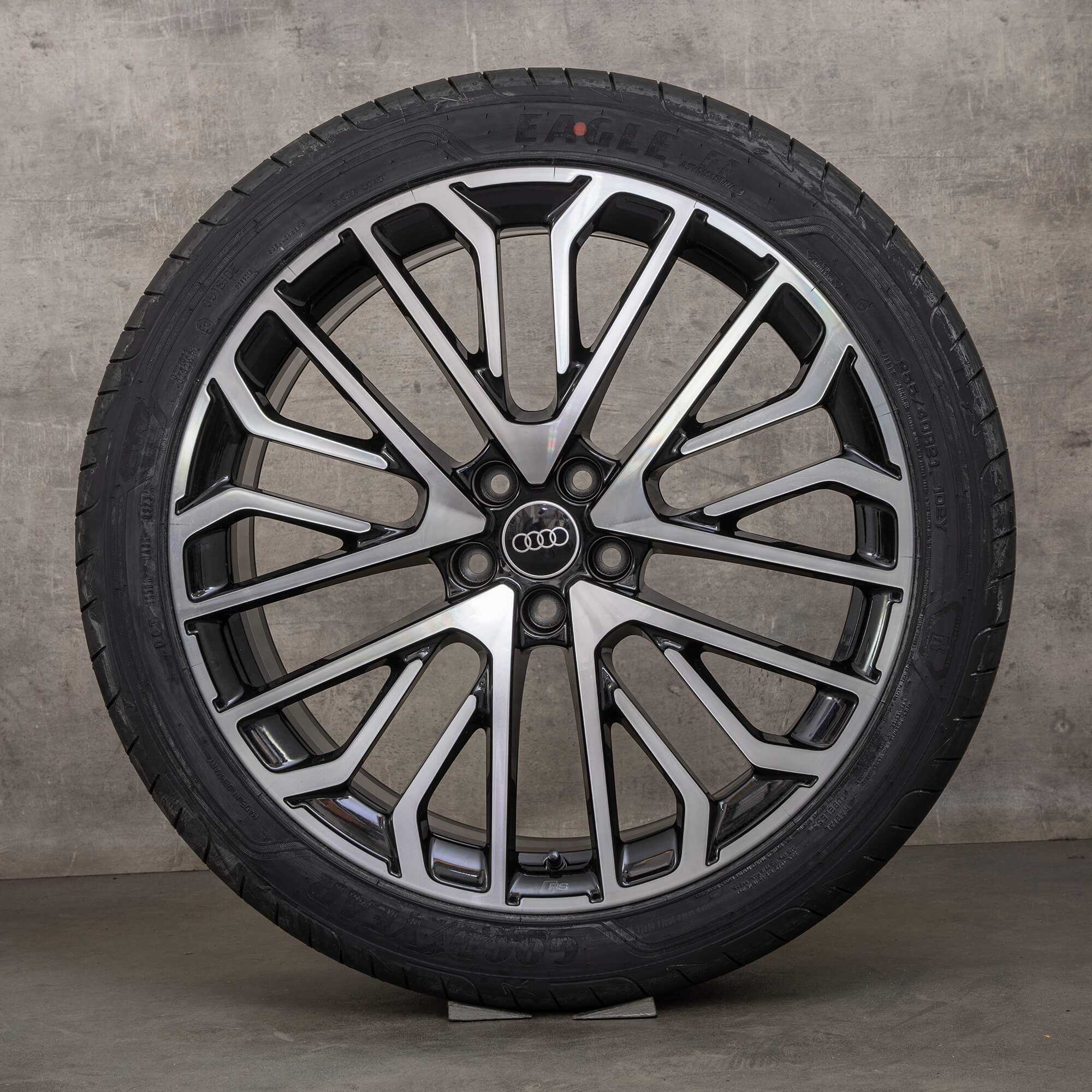 Originale Audi Q5 SQ5 sommerfelger 21-tommers GU Sportback sommerhjul 8MA601025L svart blank dreid NY