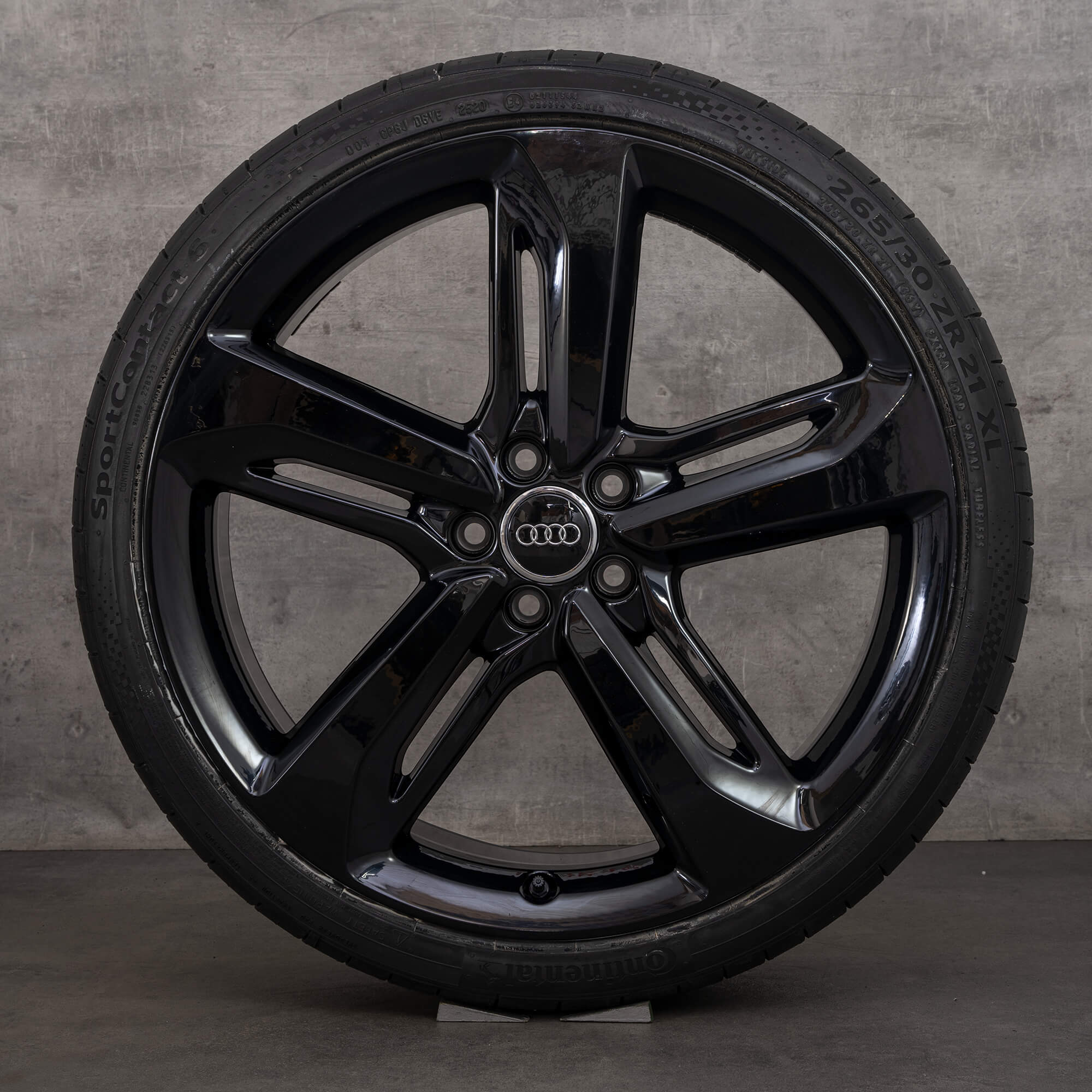 Jantes d'origine Audi A6 S6 21 pouces 4G C7 Blade, jantes été 4G0601025DA, noires