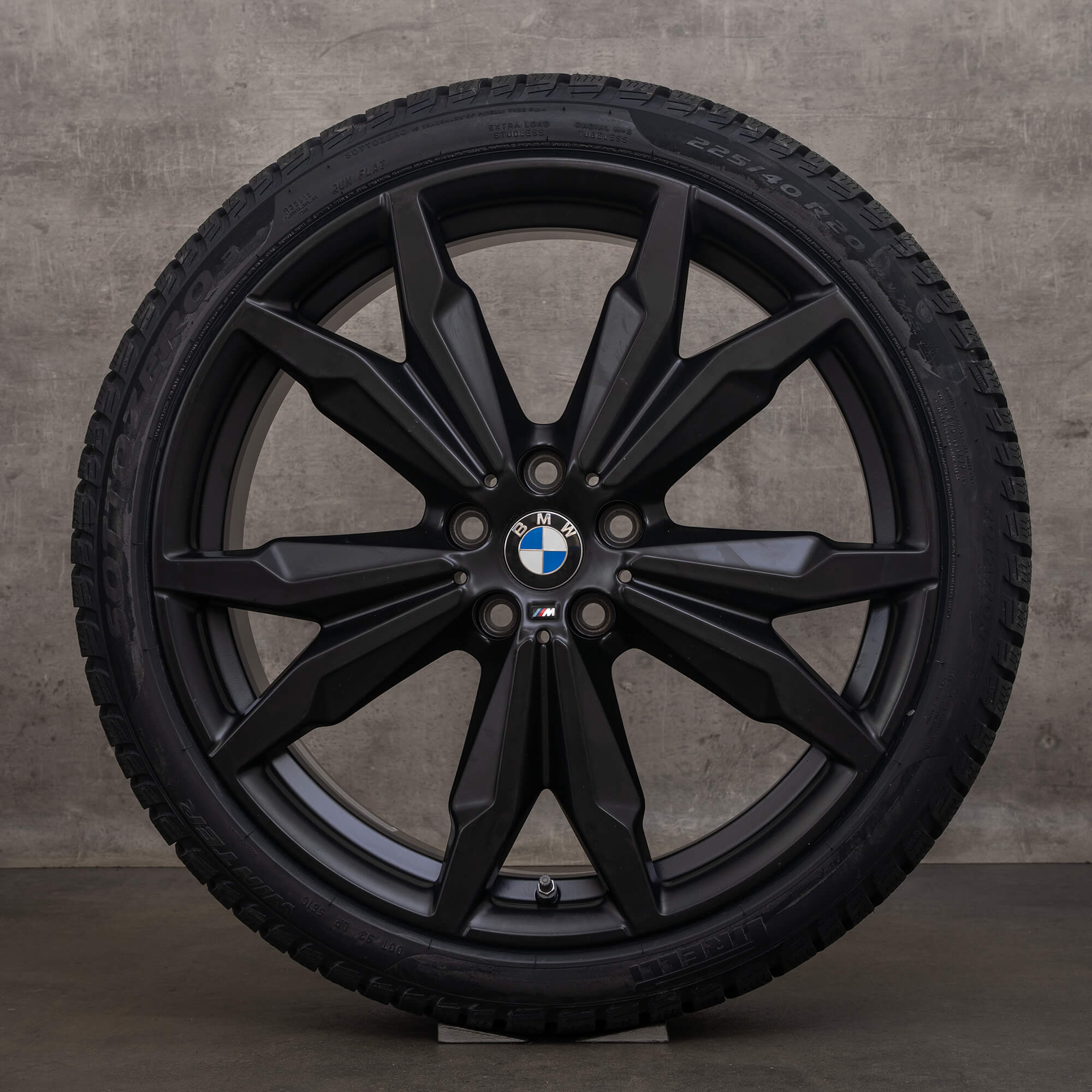 Originale BMW X1 X2 felger 20 tommer F48 F39 vinterhjul 8008659 717 M sorte