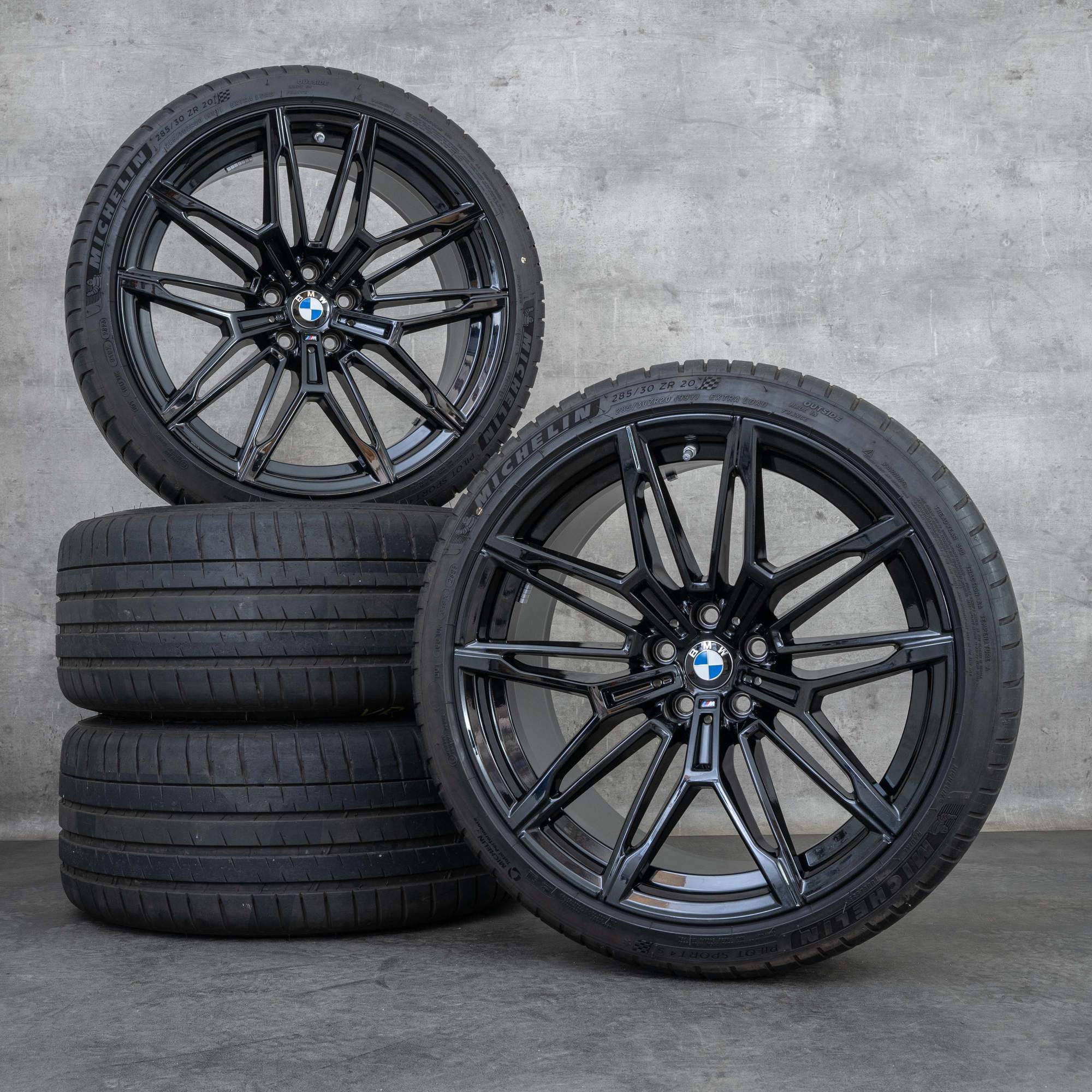 Original BMW M2 M3 M4 Felgen 19 20 Zoll G87 G80 G81 G82 G83 Sommerräder Styling 930 M 7882869 7882870 schwarz glanz