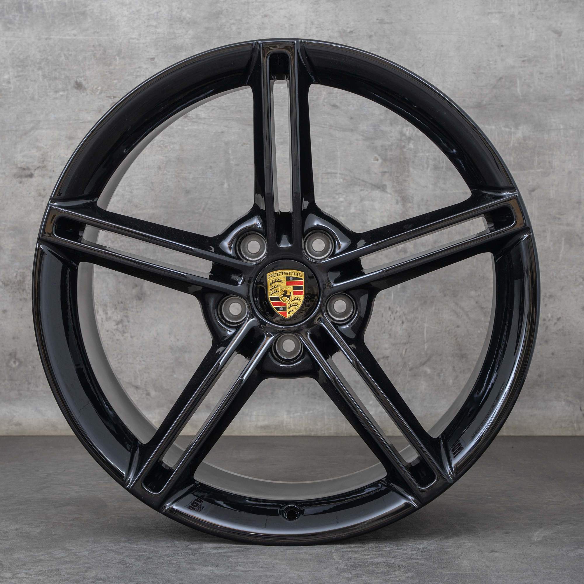 Original Porsche Taycan Felgen 21 Zoll 9J1 GTS Turbo S 4S Sommerräder 9J1601025AA 9J1601025AB schwarz glanz NEU