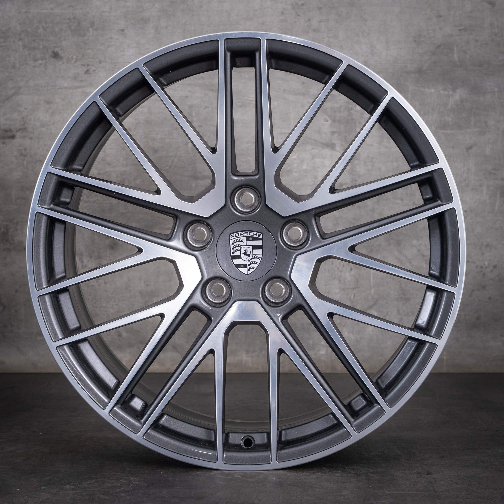 Jantes originais Porsche 992 I de 20 e 21 polegadas Turbo S 992601025AR 992601025N em titânio dianteiras diamantadas