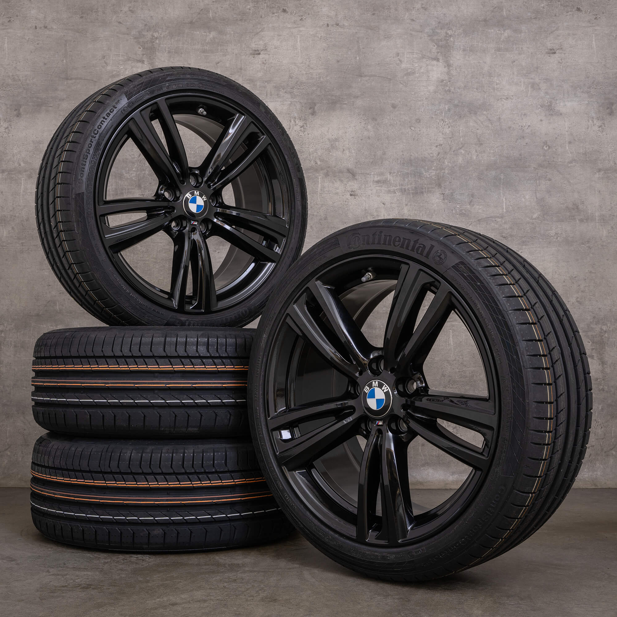 Originální alu kola BMW řady 3 4 19 palců F30 F31 F32 F33 Gran Coupe F36 letni styling 442 M 7846780 7846781 černá lesklá